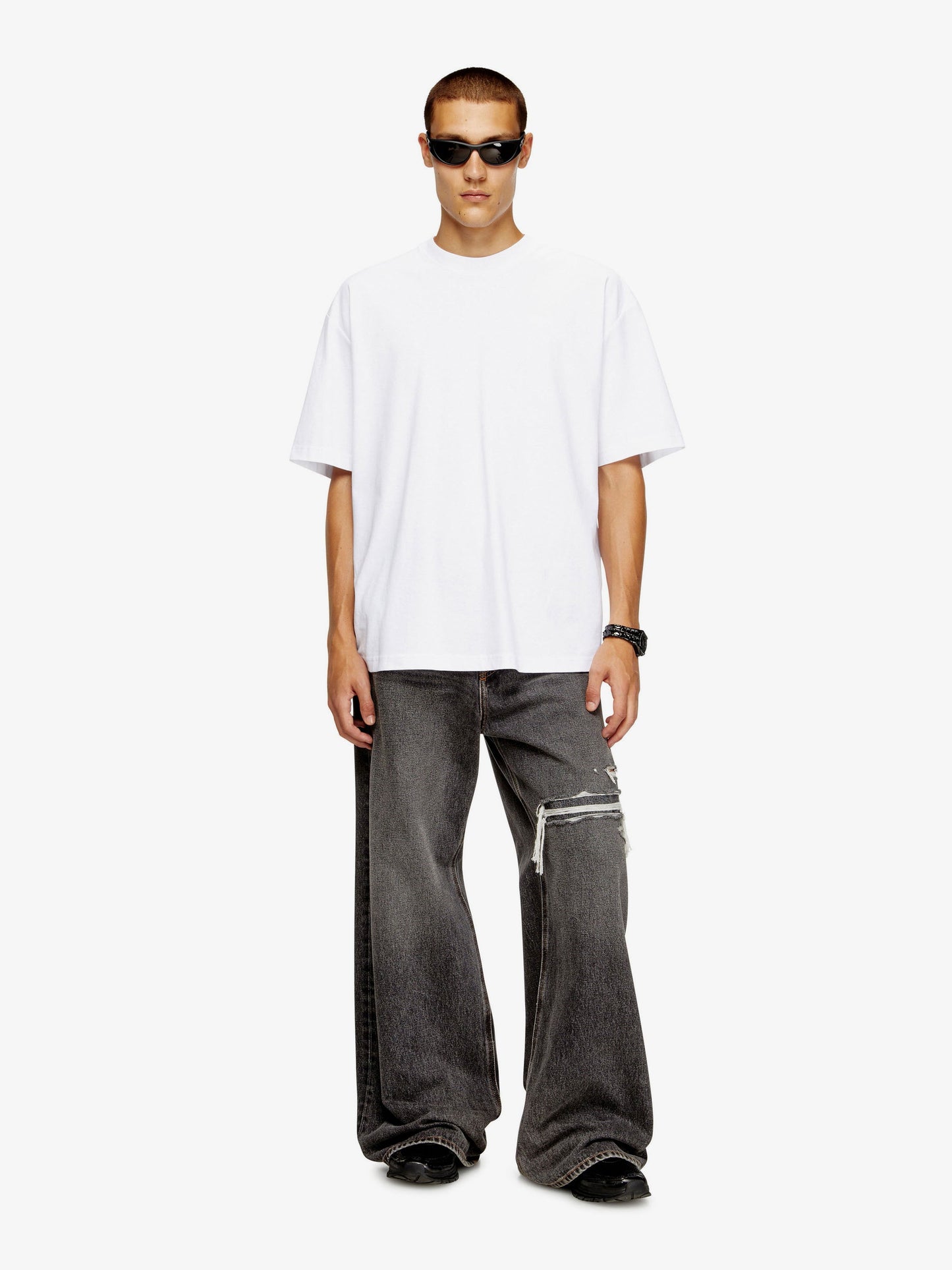 Diesel Men T-Boggy-Megoval-D Cotton T-Shirt DIESEL