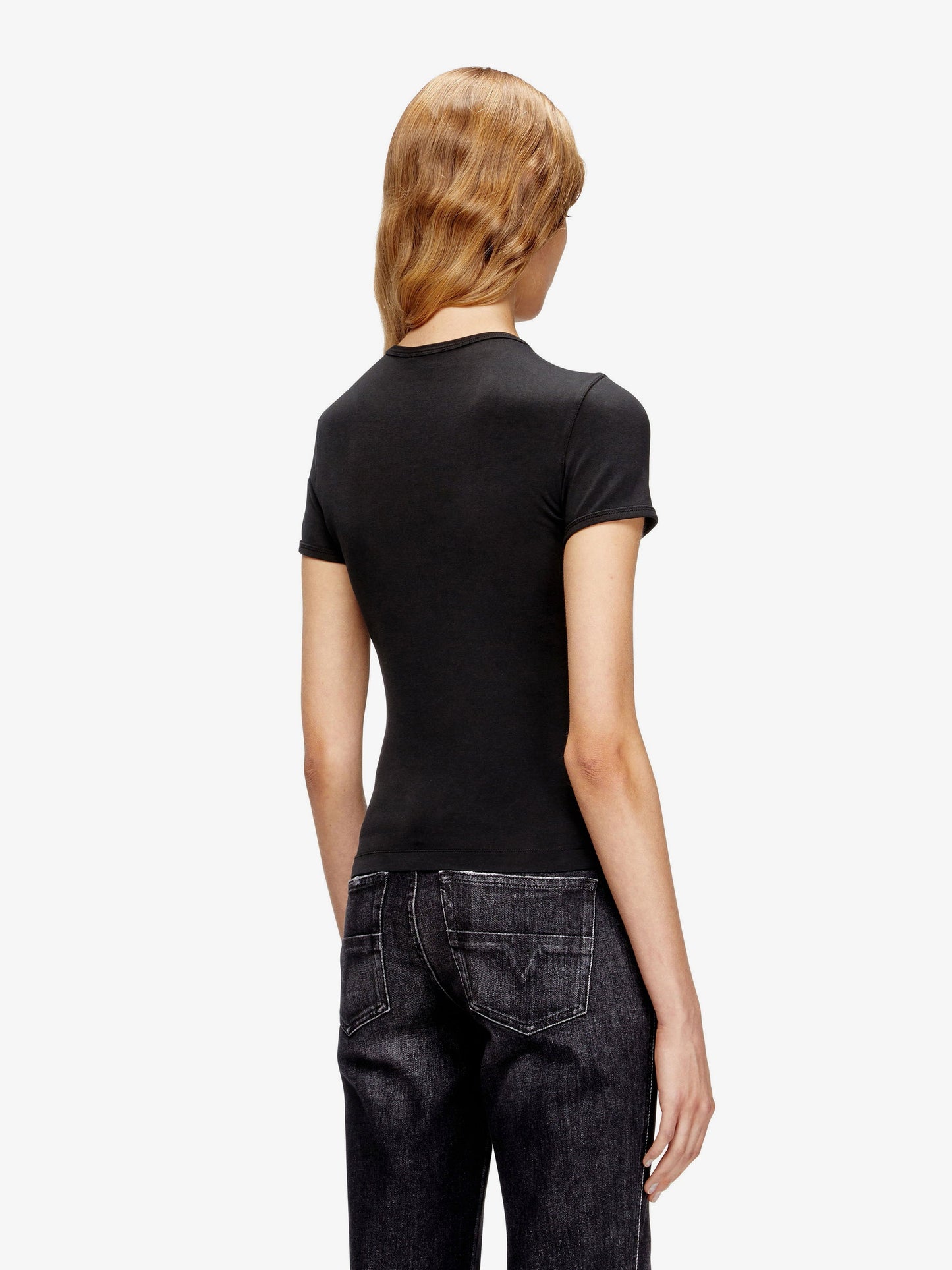 Diesel Women T-Uncutieslong-Od Cotton Blend T-Shirt DIESEL