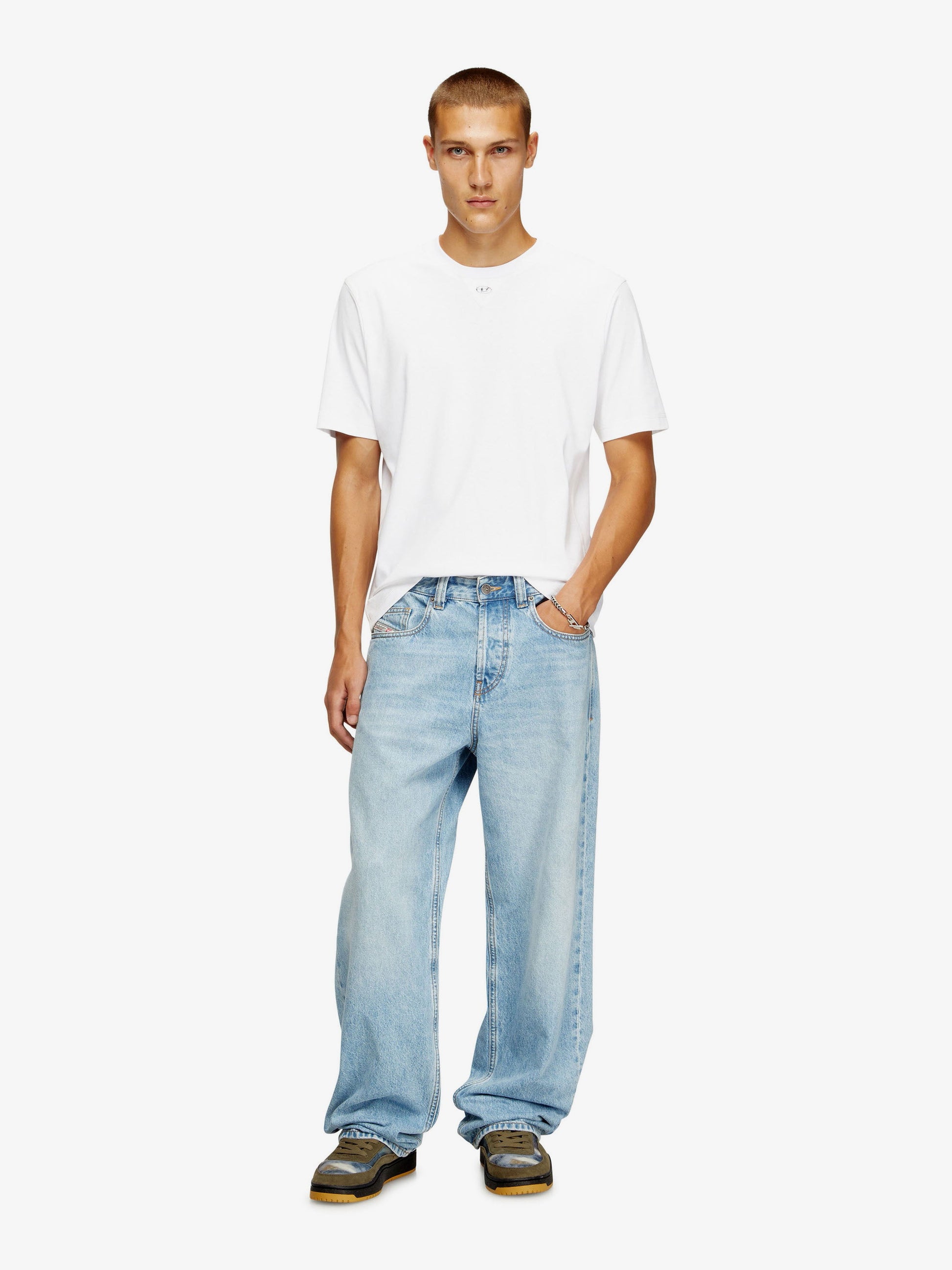 Diesel Men T-Madjust-Tr Cotton T-Shirt DIESEL