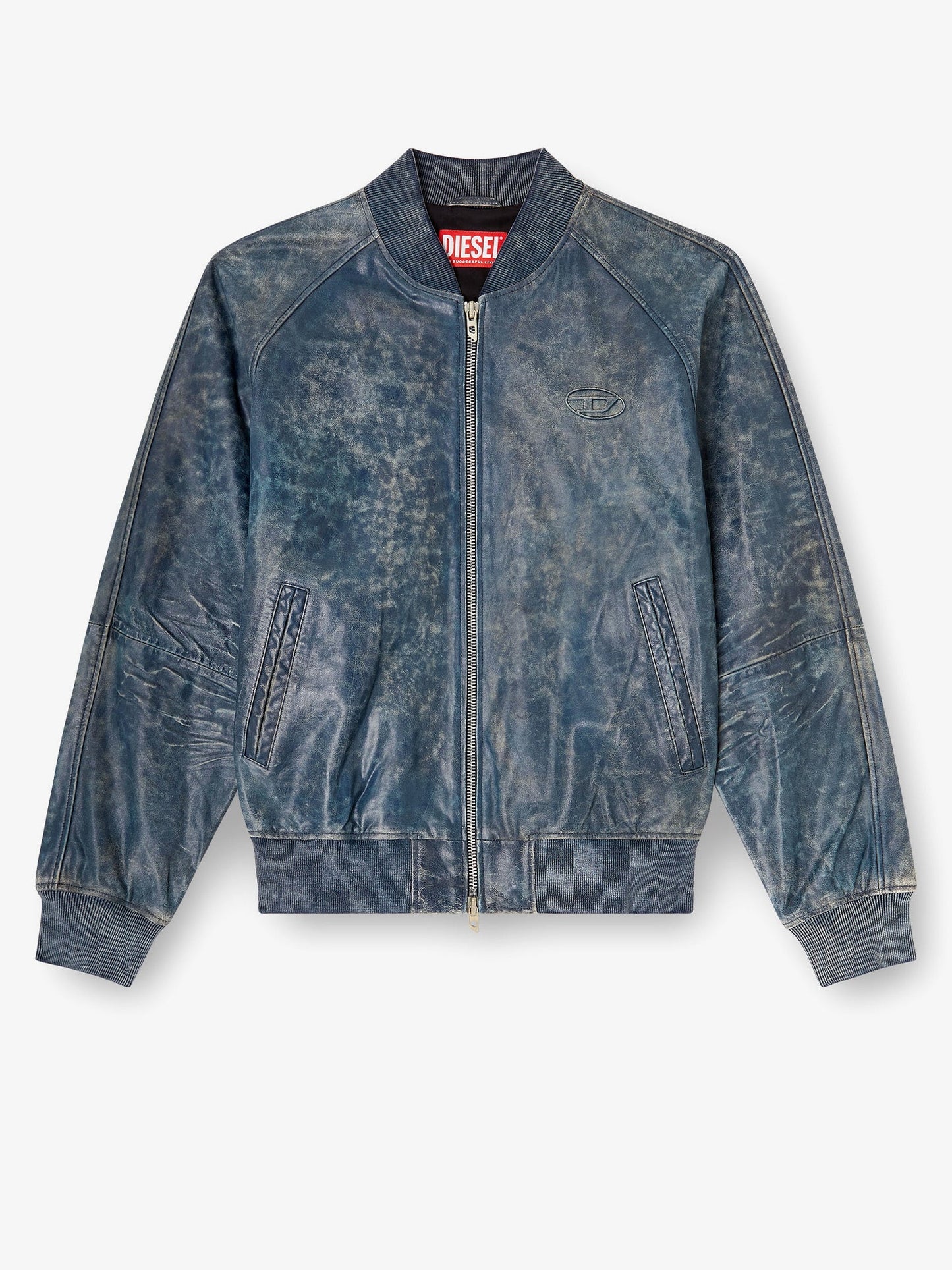 Diesel Men L-Cobb Leather Jacket
