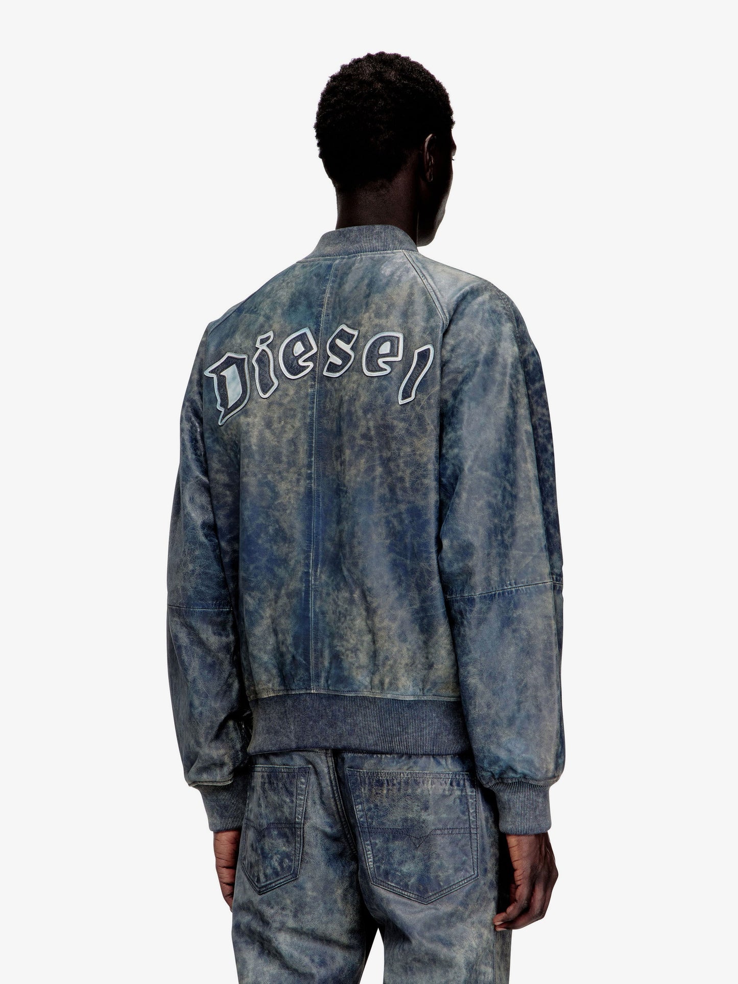 Diesel Men L-Cobb Leather Jacket