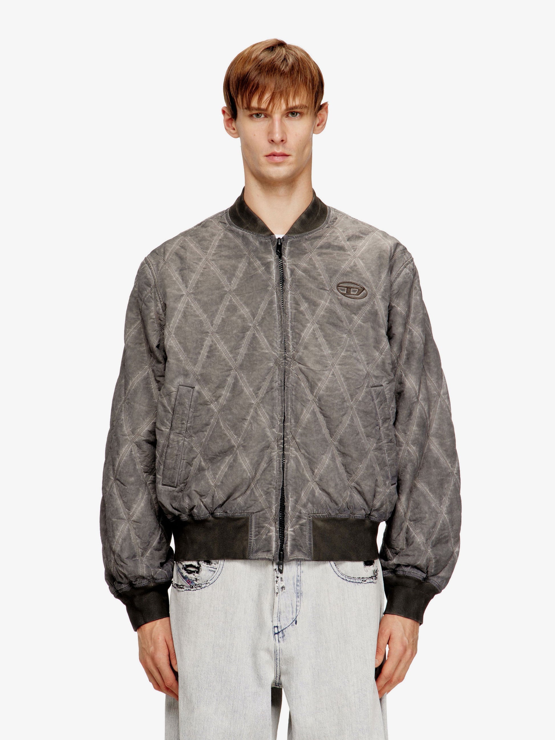 Diesel Men J-Type-Treat Diamond-Quilted Cotton Blend Jacket DIESEL