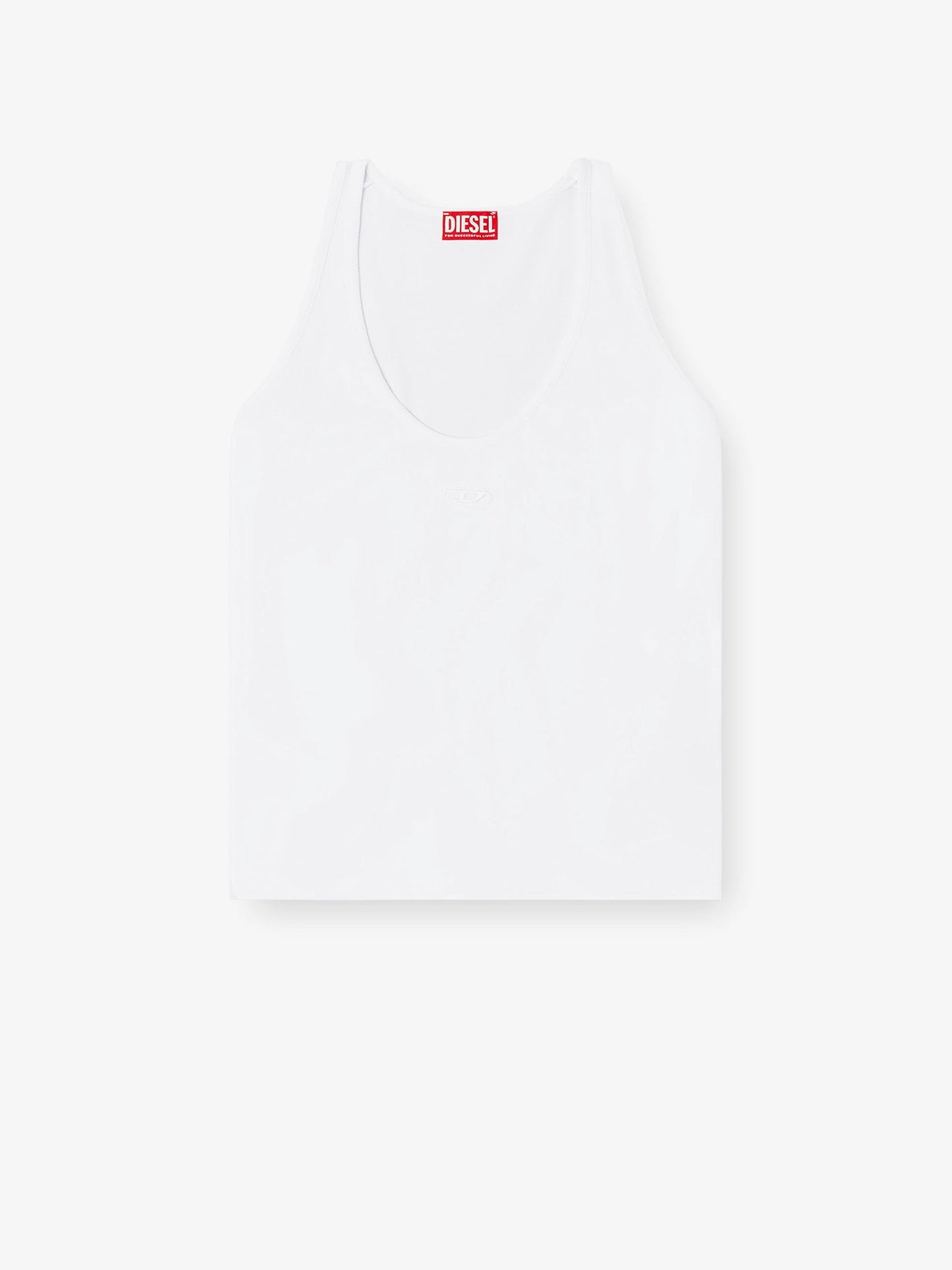 Diesel Women Ribbed Cotton Tank Top DIESEL