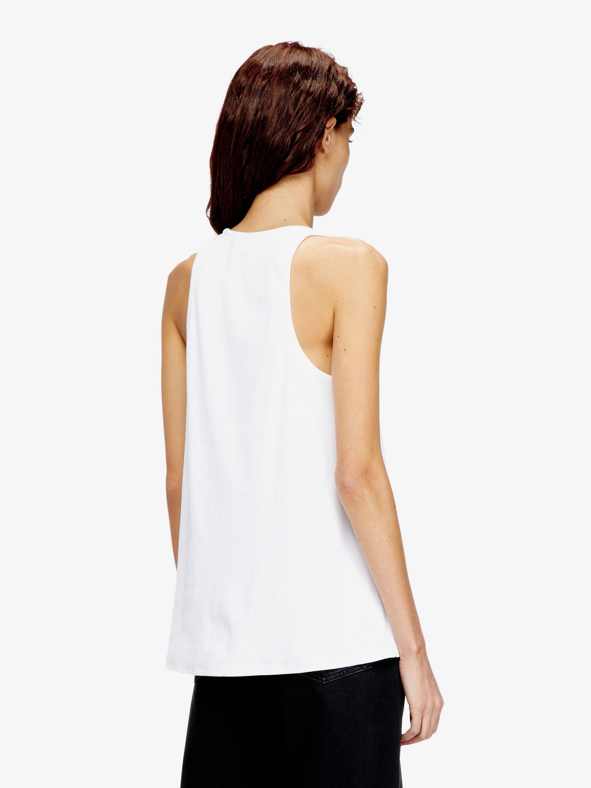 Diesel Women Ribbed Cotton Tank Top DIESEL