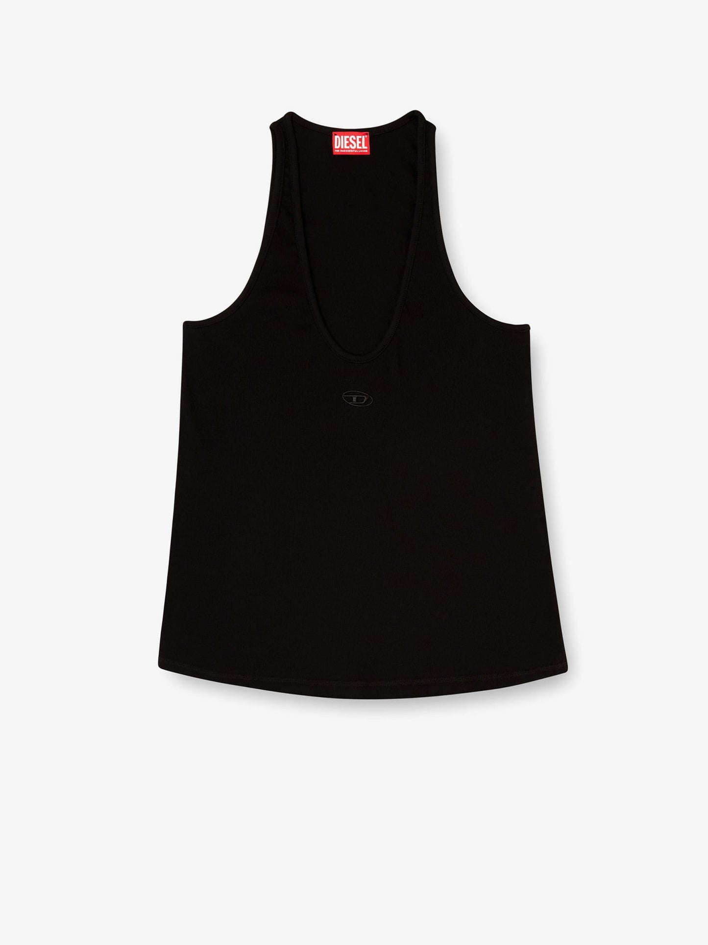 Diesel Women Ribbed Cotton Tank Top DIESEL