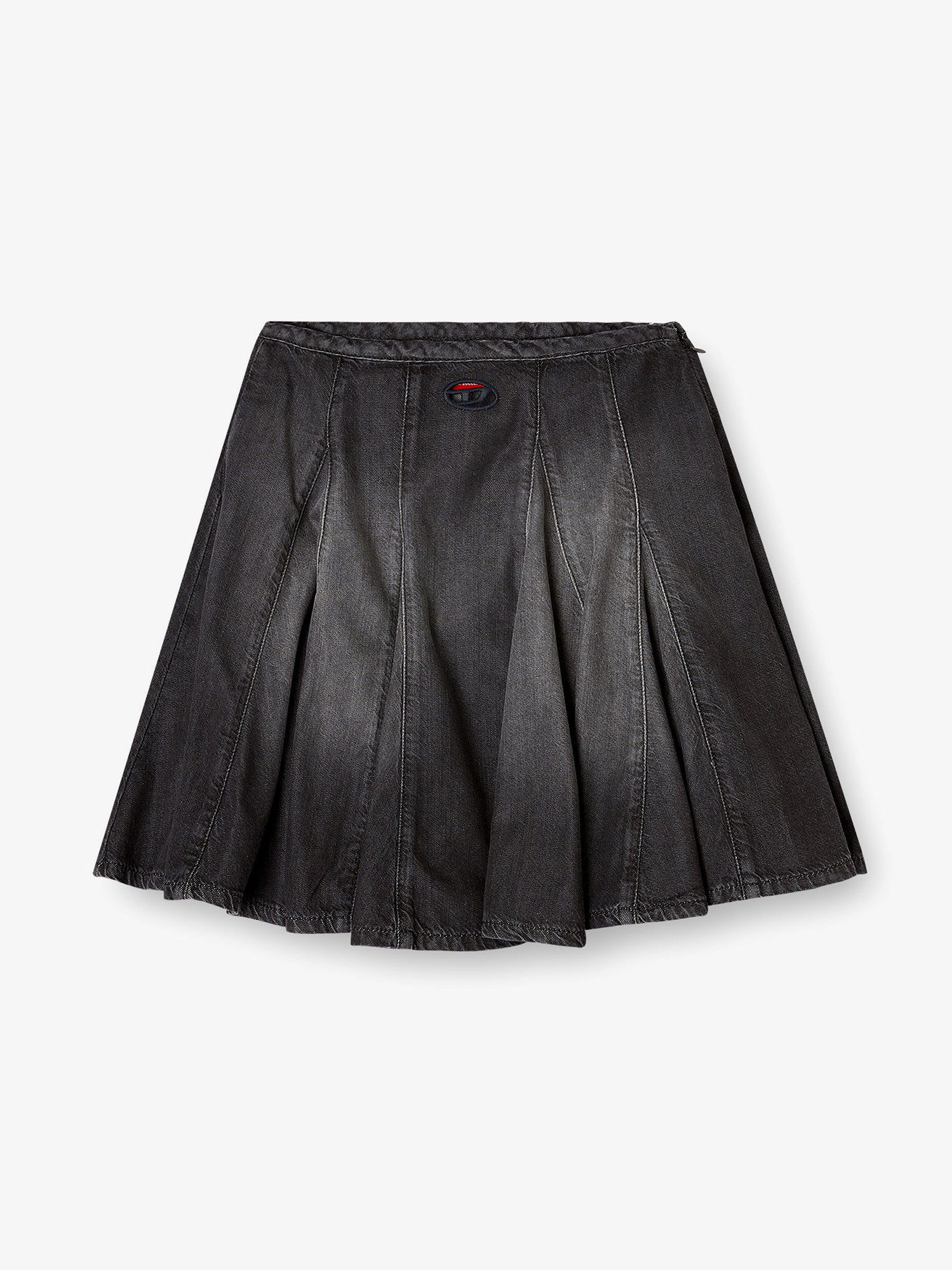 Diesel Women De-Spiki-S Short Denim Skirt With Washed-Out Effect DIESEL