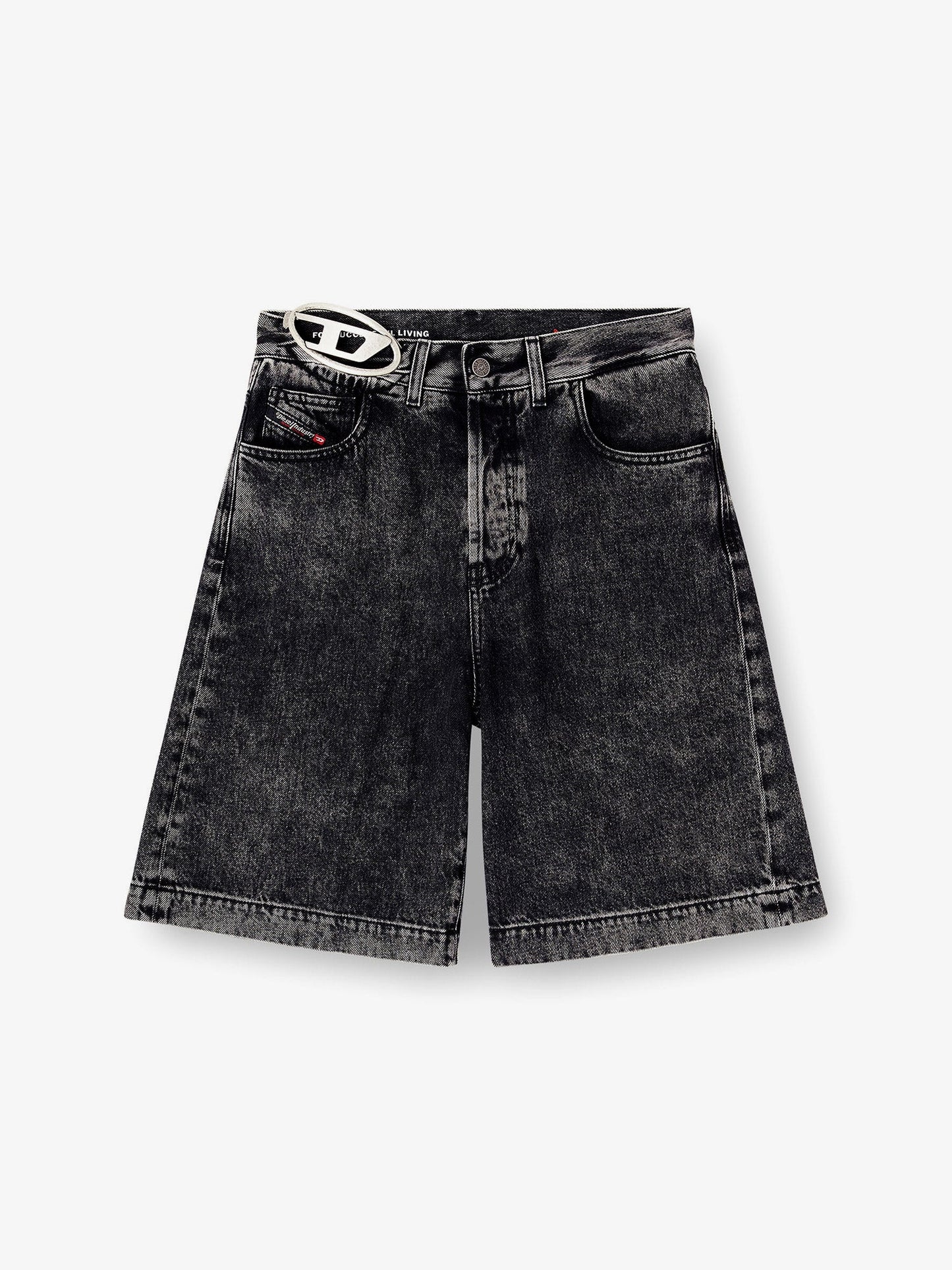 Diesel Women De-Sire-Short- S2 Black Denim Bermuda Shorts DIESEL