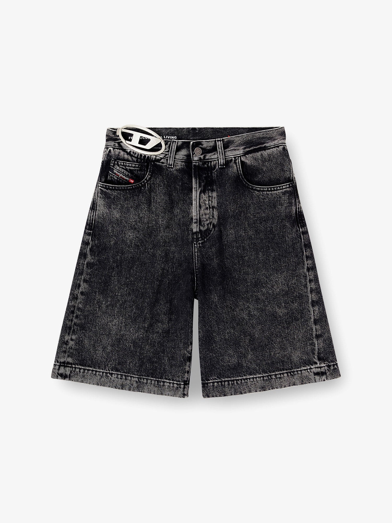 Diesel Women De-Sire-Short- S2 Black Denim Bermuda Shorts DIESEL