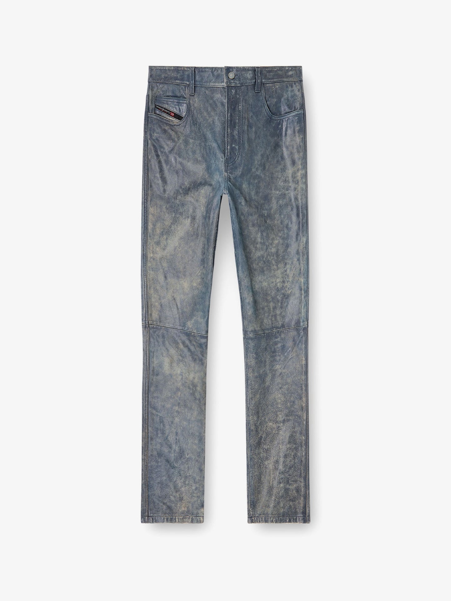 Diesel Men P-Vyll-Qmbw Leather Trousers DIESEL