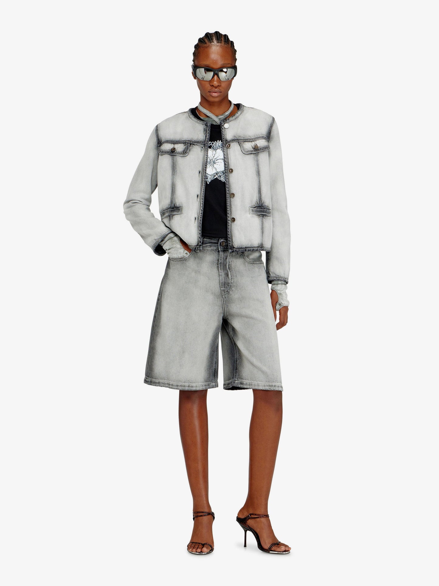 Diesel Women De-Grafy-Fsi Cotton And Lyocell Jacket DIESEL