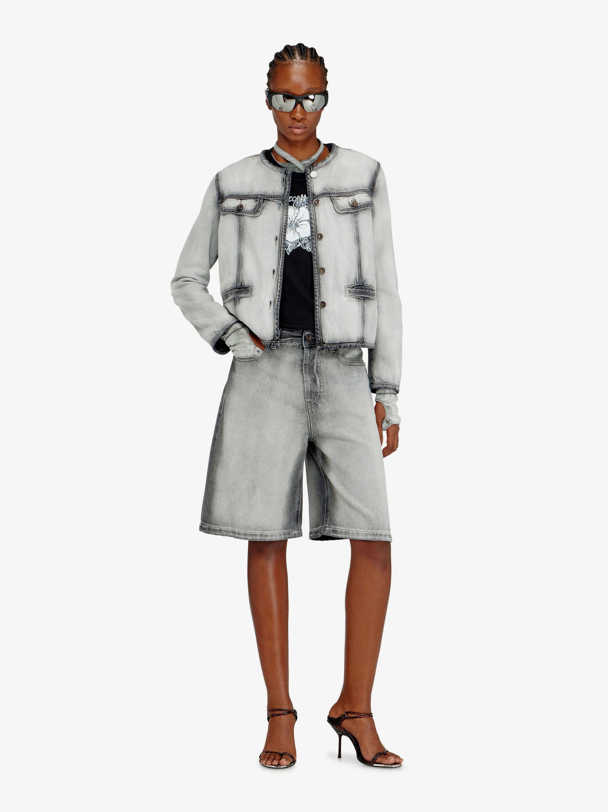 Diesel Women De-Grafy-Fsi Cotton And Lyocell Jacket DIESEL
