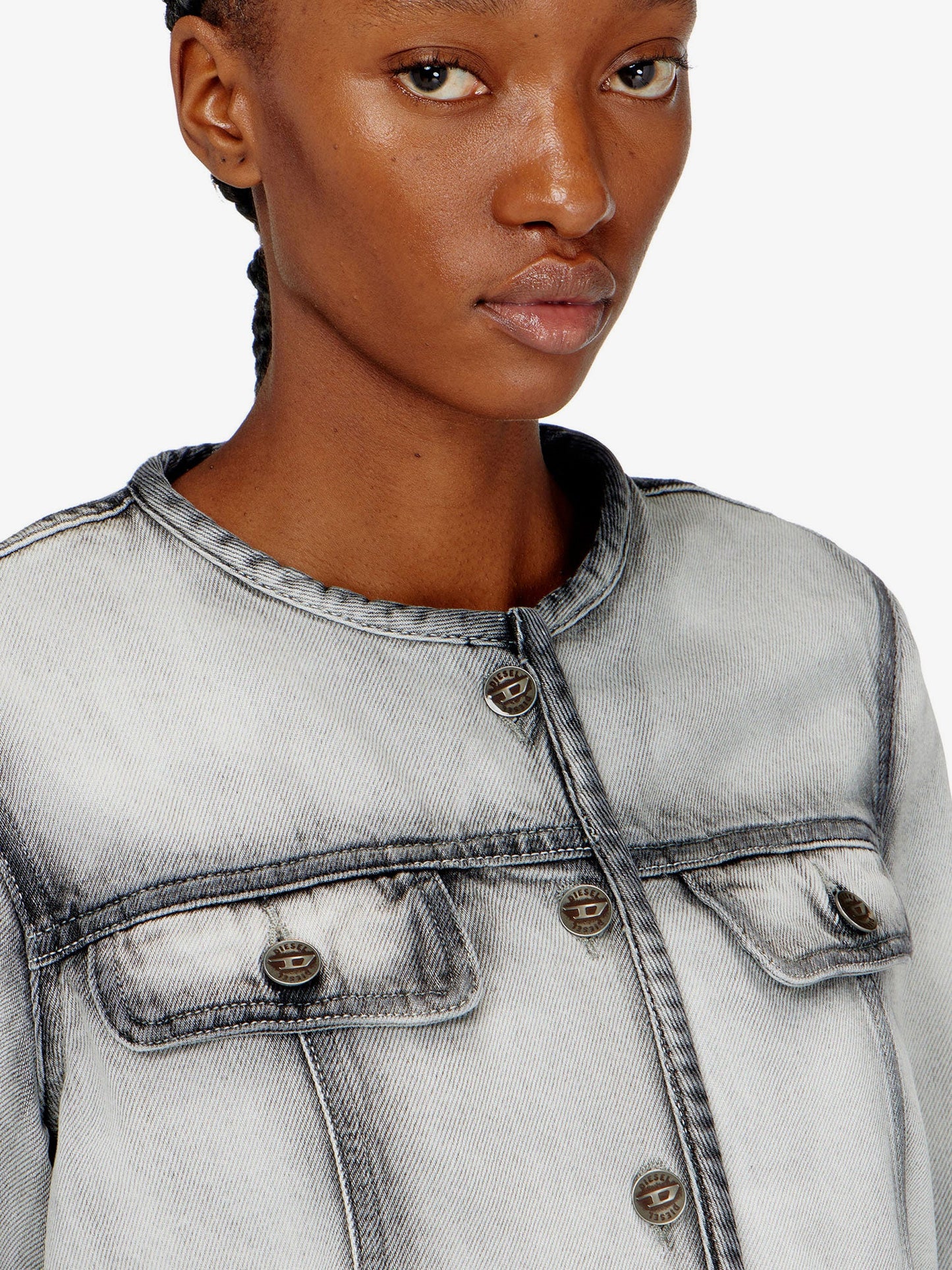 Diesel Women De-Grafy-Fsi Cotton And Lyocell Jacket DIESEL