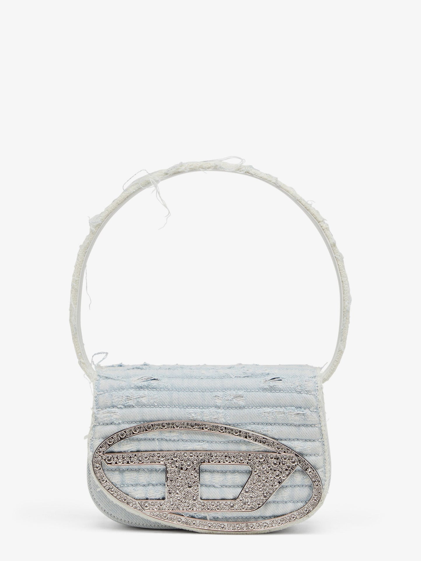 Diesel Women 1Dr Denim Shoulder Bag With Rhinestone D Logo DIESEL