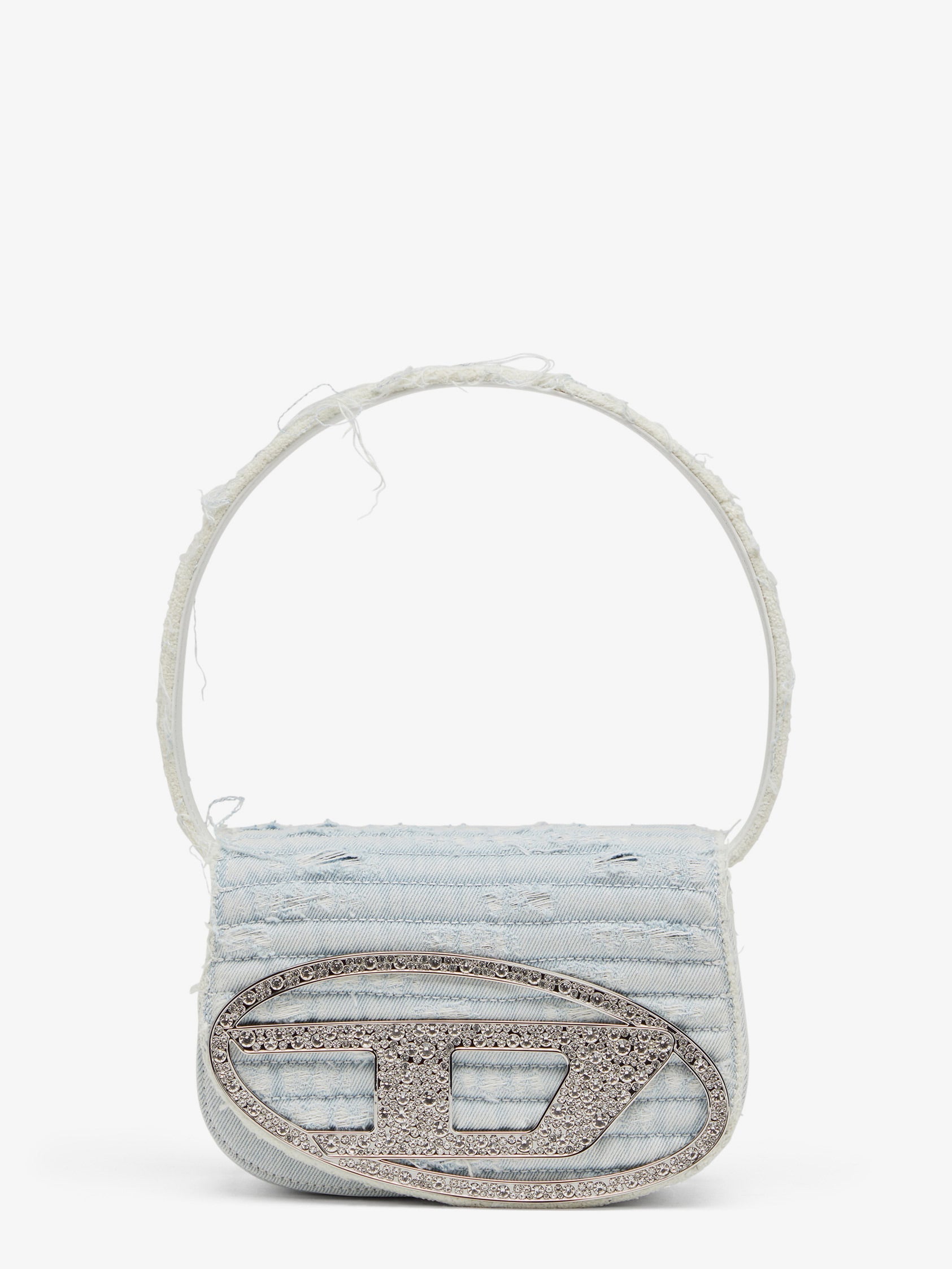 Diesel Women 1Dr Denim Shoulder Bag With Rhinestone D Logo DIESEL