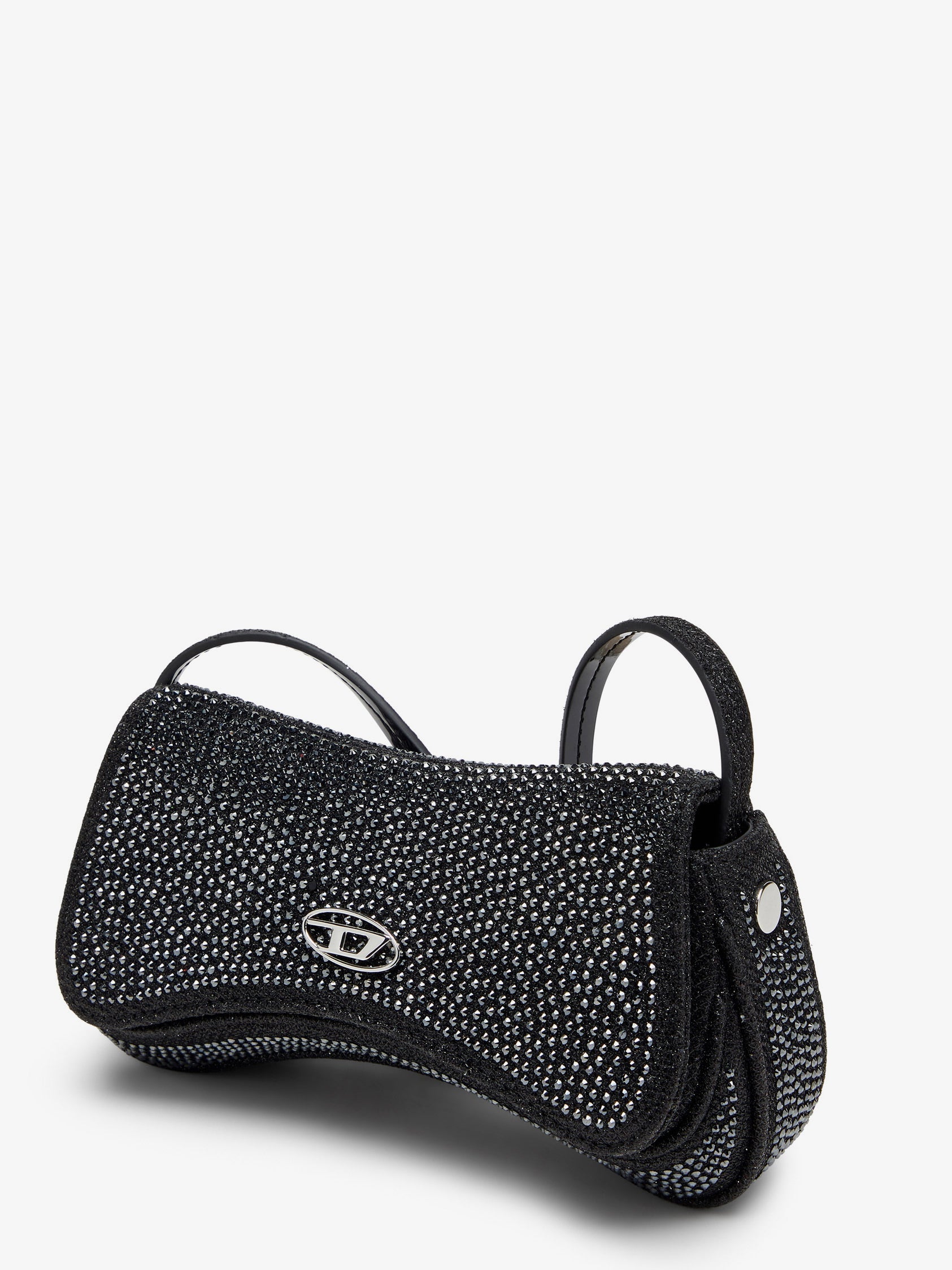 Diesel Women Play Crossbody Xs Shoulder Bag With All-Over Rhinestones DIESEL