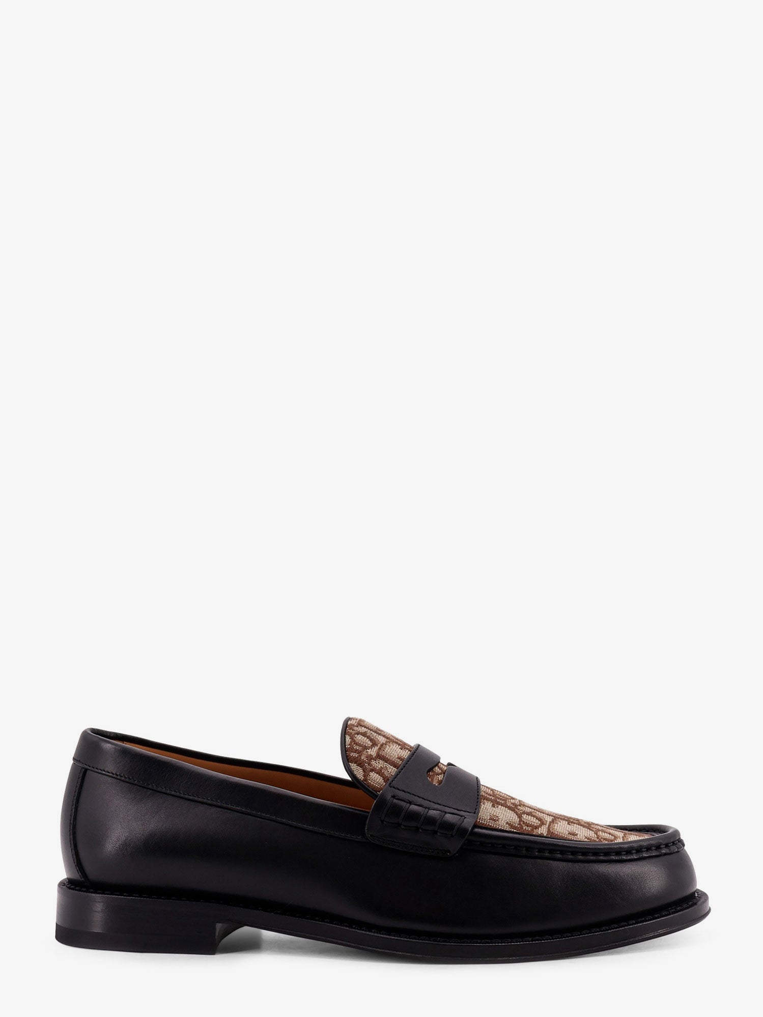 Dior Men Leather Loafers With Dior Oblique Detail CHRISTIAN DIOR
