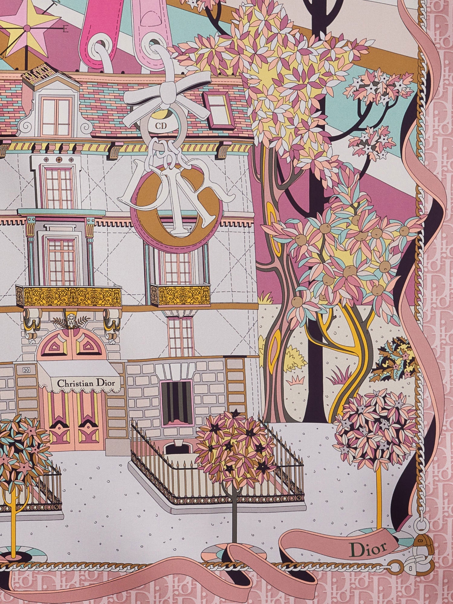 Dior Women Dior Avenue 90 Silk Foulard CHRISTIAN DIOR