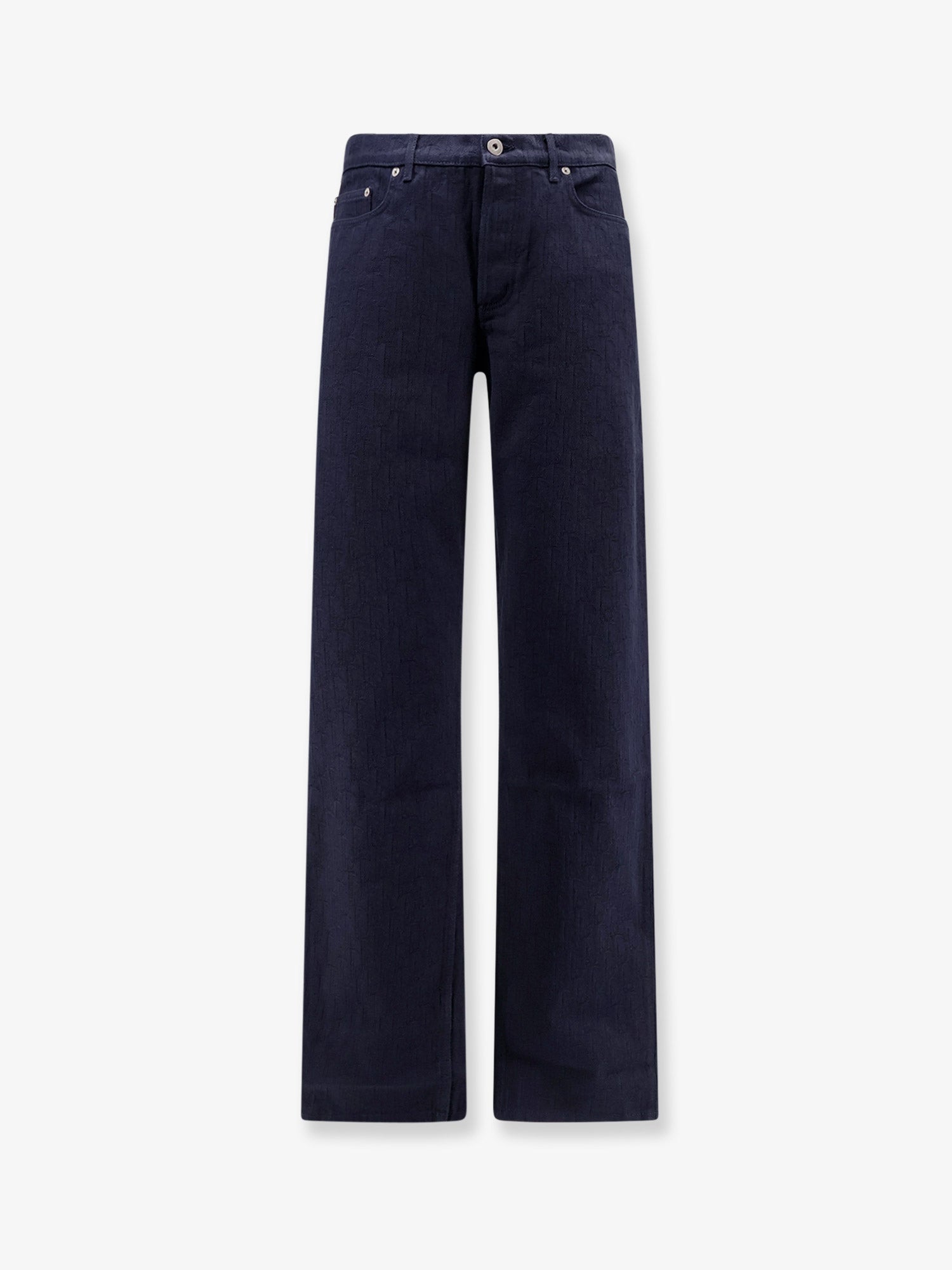 Dior Men Cotton Jeans With All-Over Dior Oblique Motif CHRISTIAN DIOR