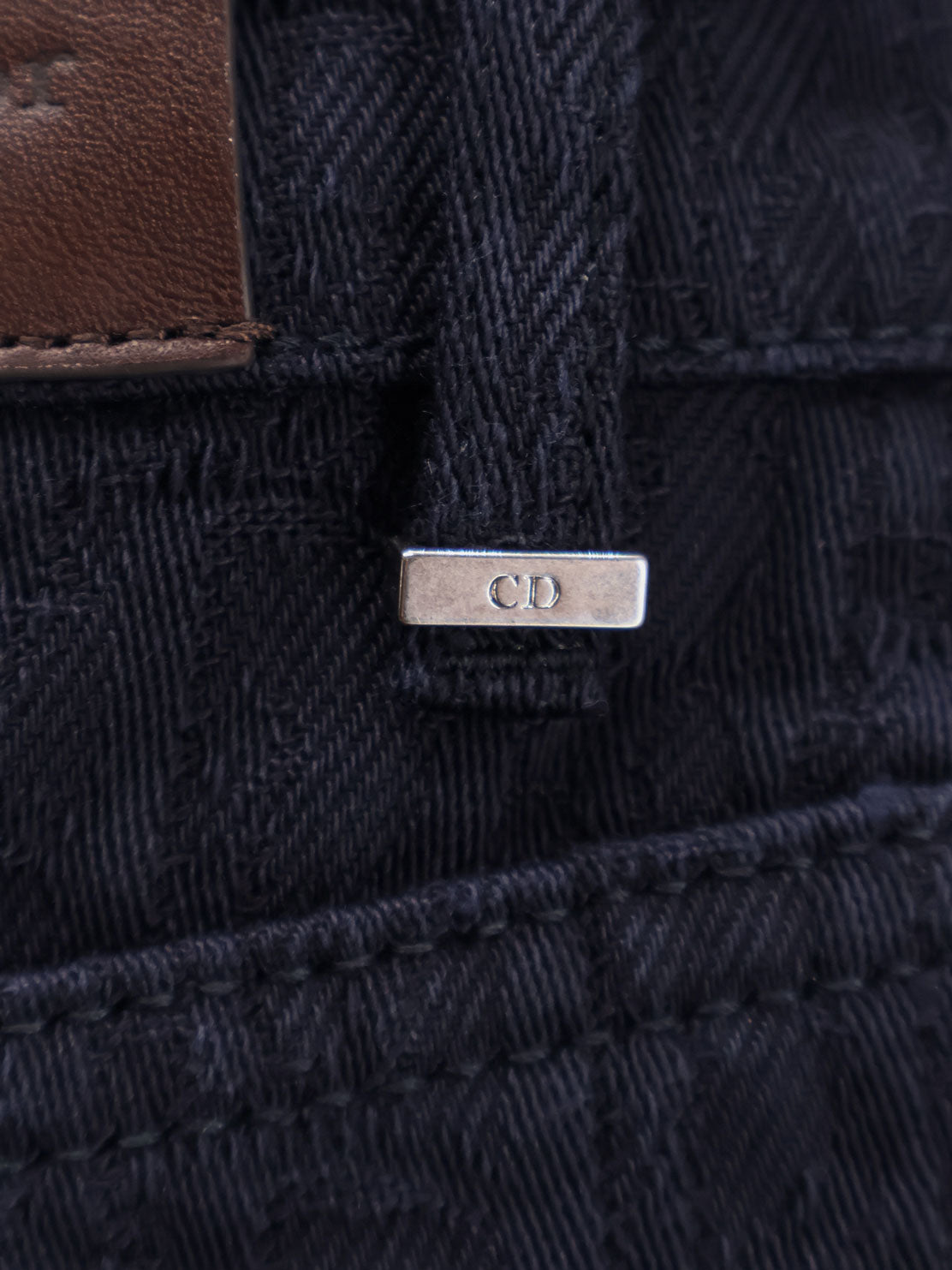 Dior Men Cotton Jeans With All-Over Dior Oblique Motif CHRISTIAN DIOR