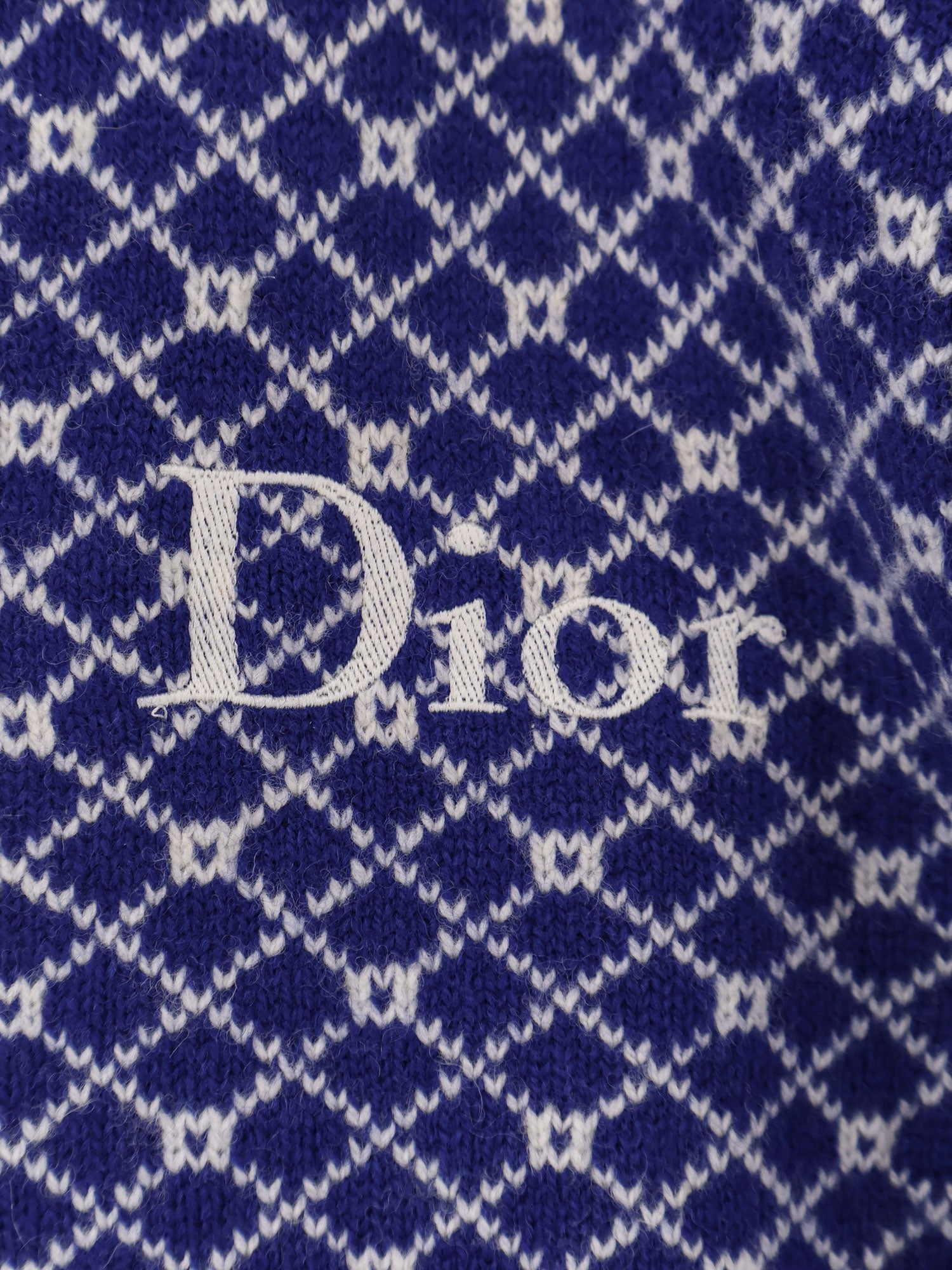 Dior Men Wool Sweater With Bicolor Pattern CHRISTIAN DIOR