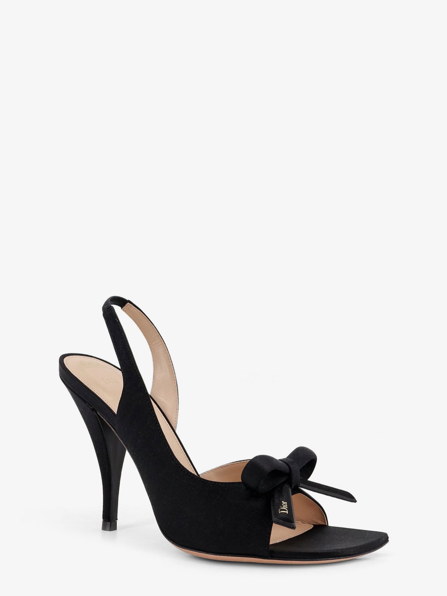 Dior Women Bow Satin Sandals With Logo Bow Detail CHRISTIAN DIOR