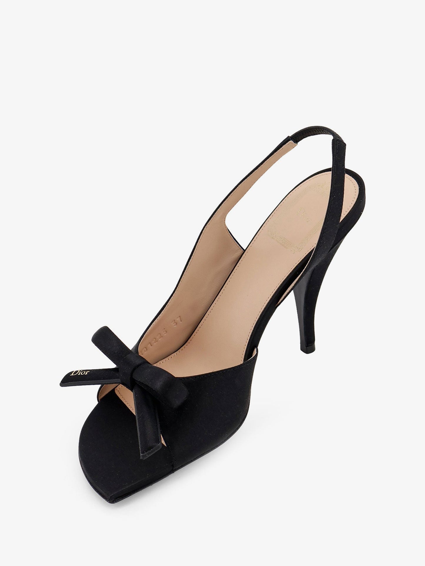 Dior Women Bow Satin Sandals With Logo Bow Detail CHRISTIAN DIOR