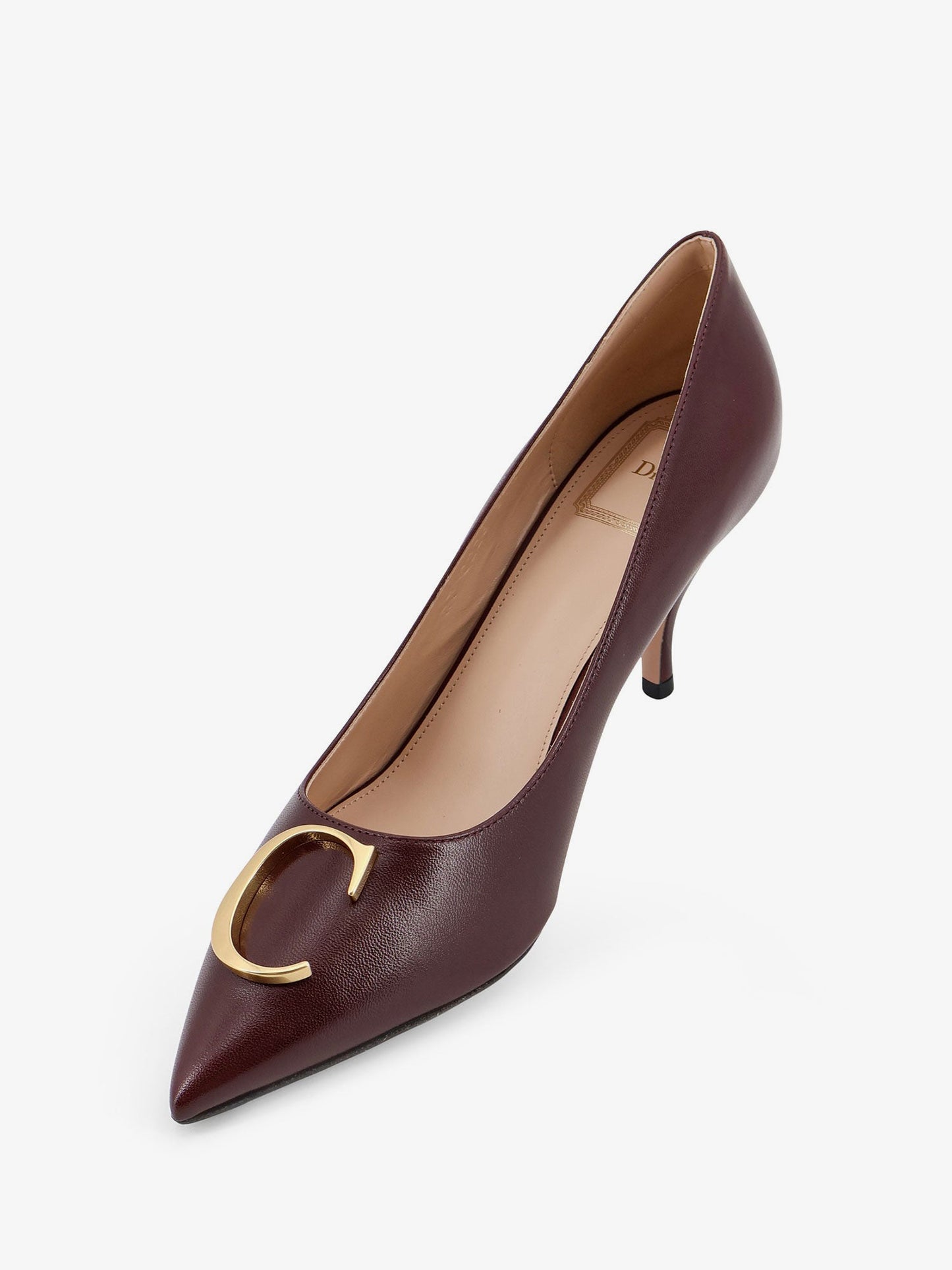 Dior Women Dior Initials Leather Pumps With Metal Cd Initials CHRISTIAN DIOR