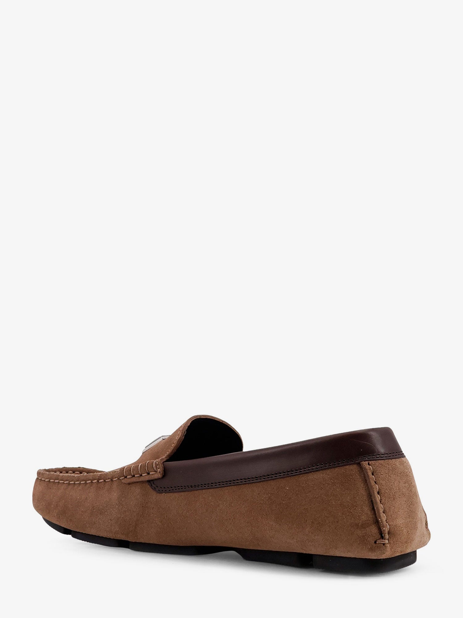 Dolce & Gabbana Men Suede Loafer With Leather Inserts DOLCE & GABBANA