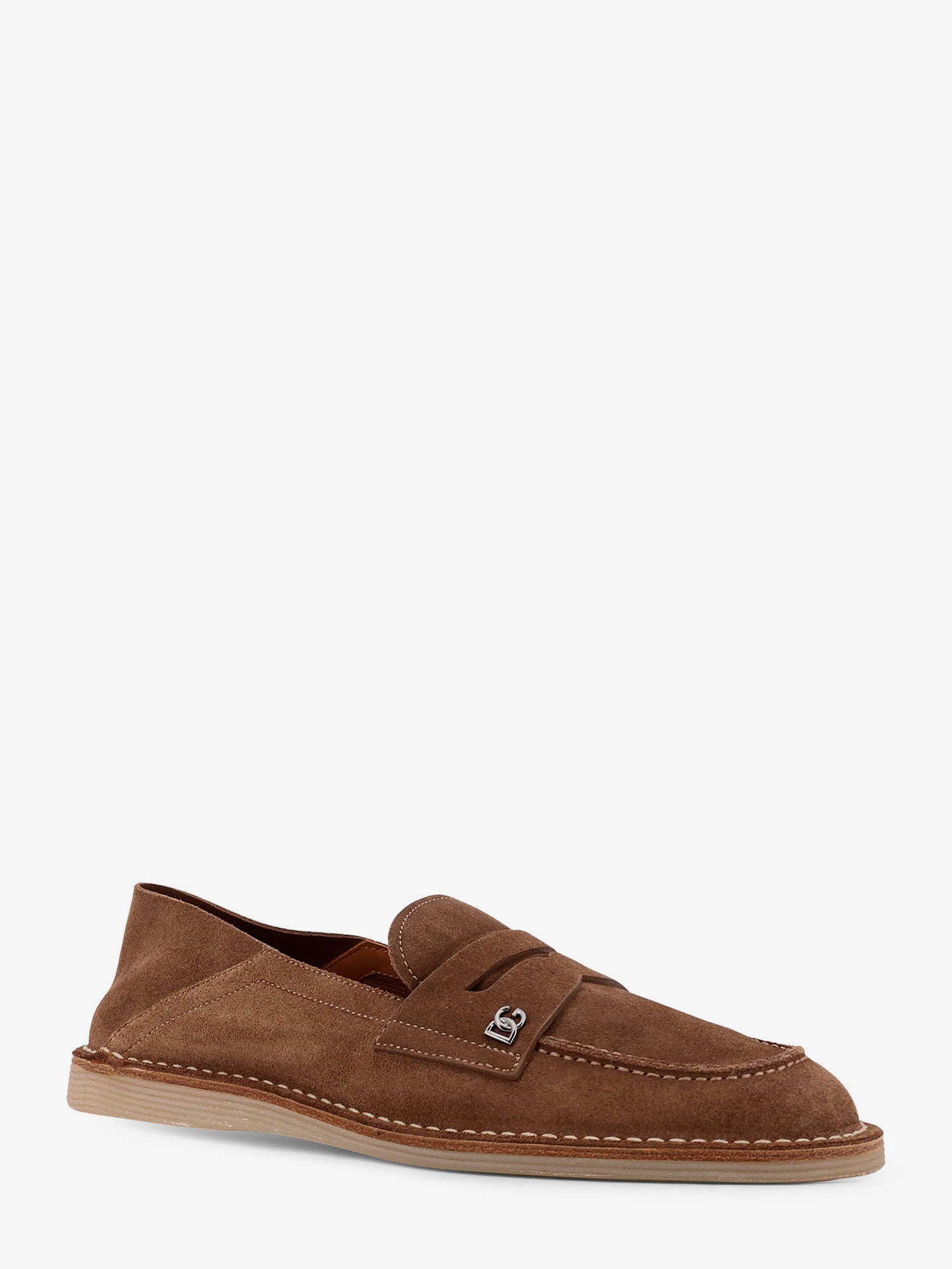 Dolce & Gabbana Men Suede Slipper Loafers DOLCE & GABBANA