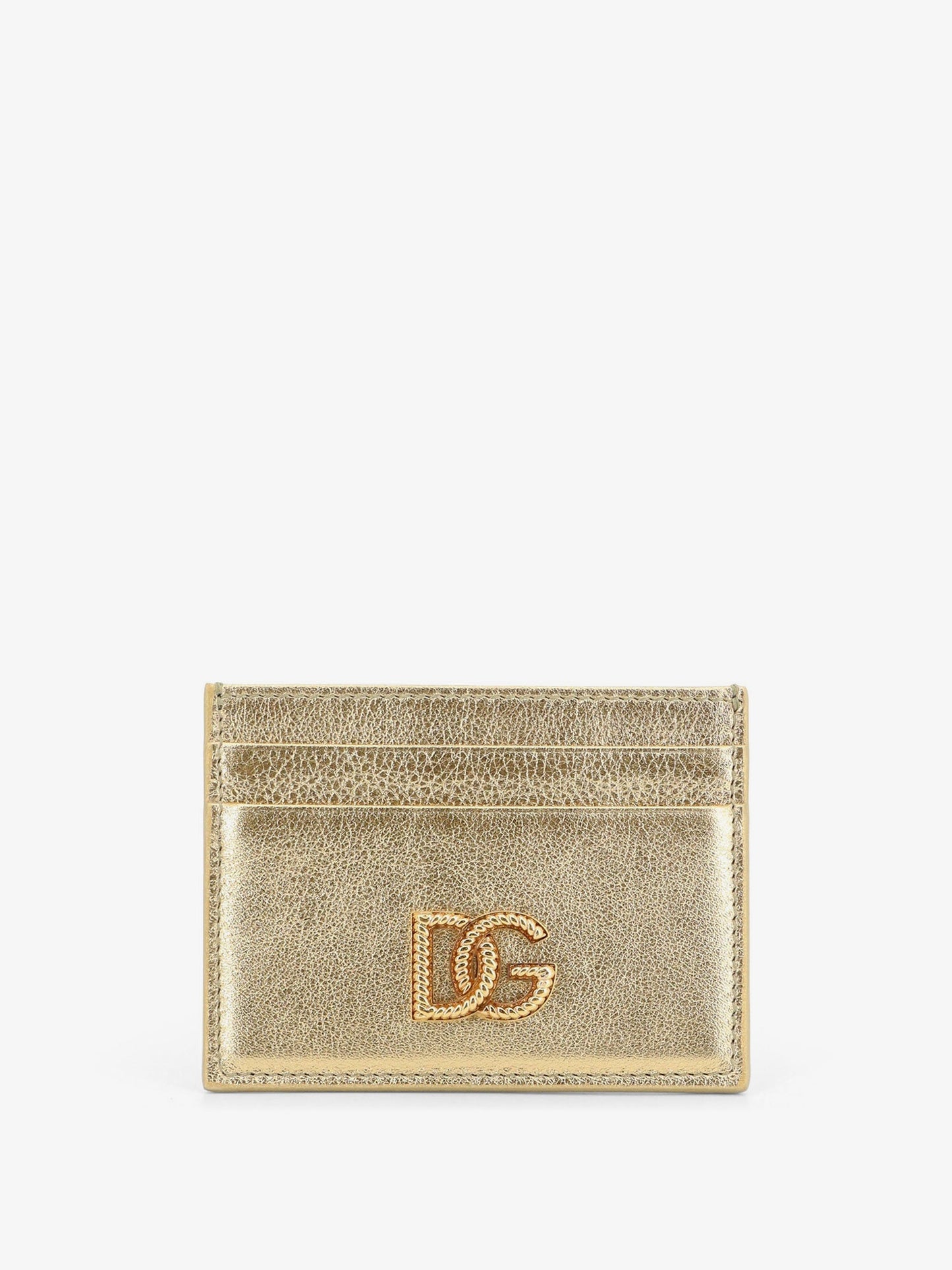 Dolce & Gabbana Women Laminated Leather Card Holder DOLCE & GABBANA