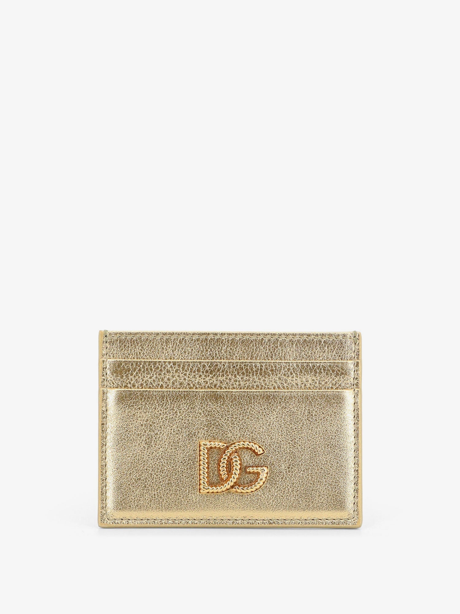 Dolce & Gabbana Women Laminated Leather Card Holder DOLCE & GABBANA
