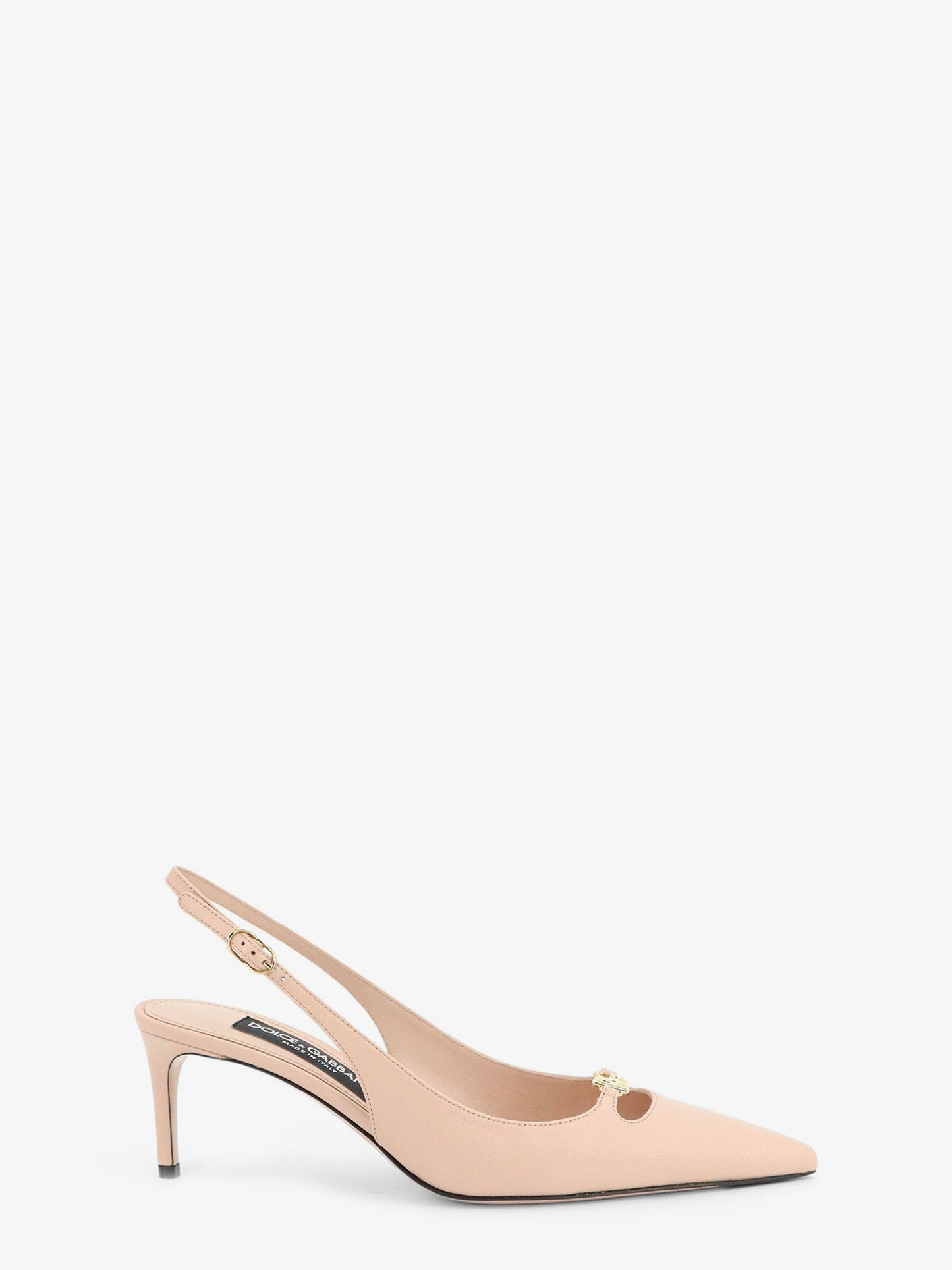 Dolce & Gabbana Women Leather Pumps With Metal Dg Logo DOLCE & GABBANA
