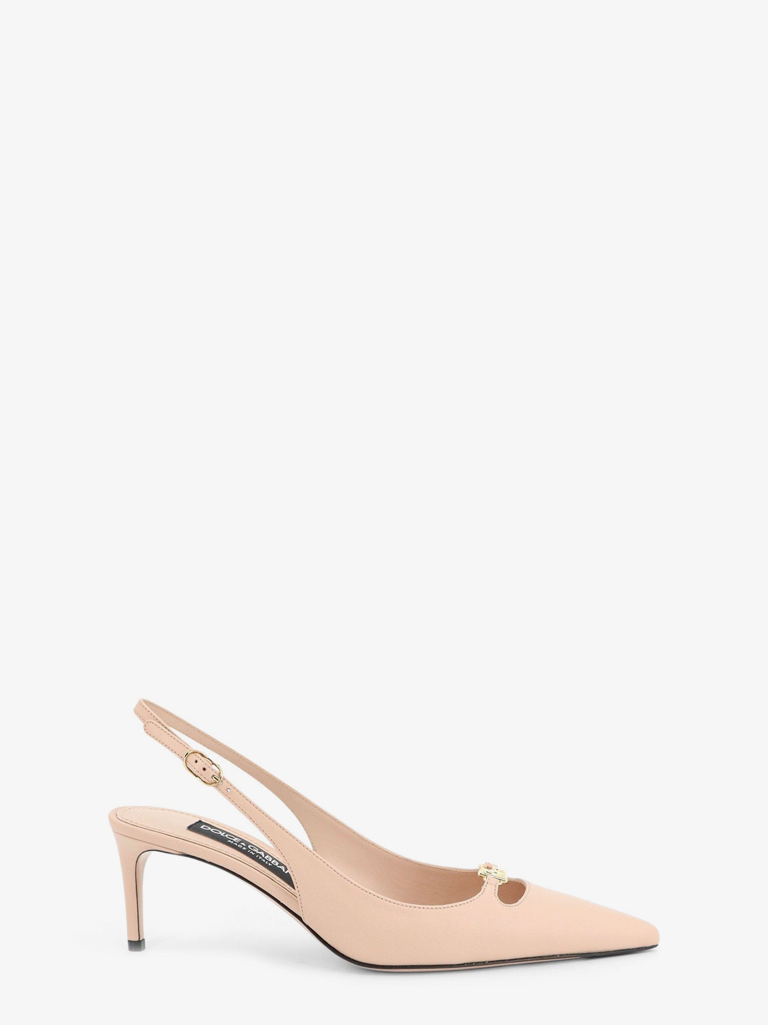 Dolce & Gabbana Women Leather Pumps With Metal Dg Logo DOLCE & GABBANA