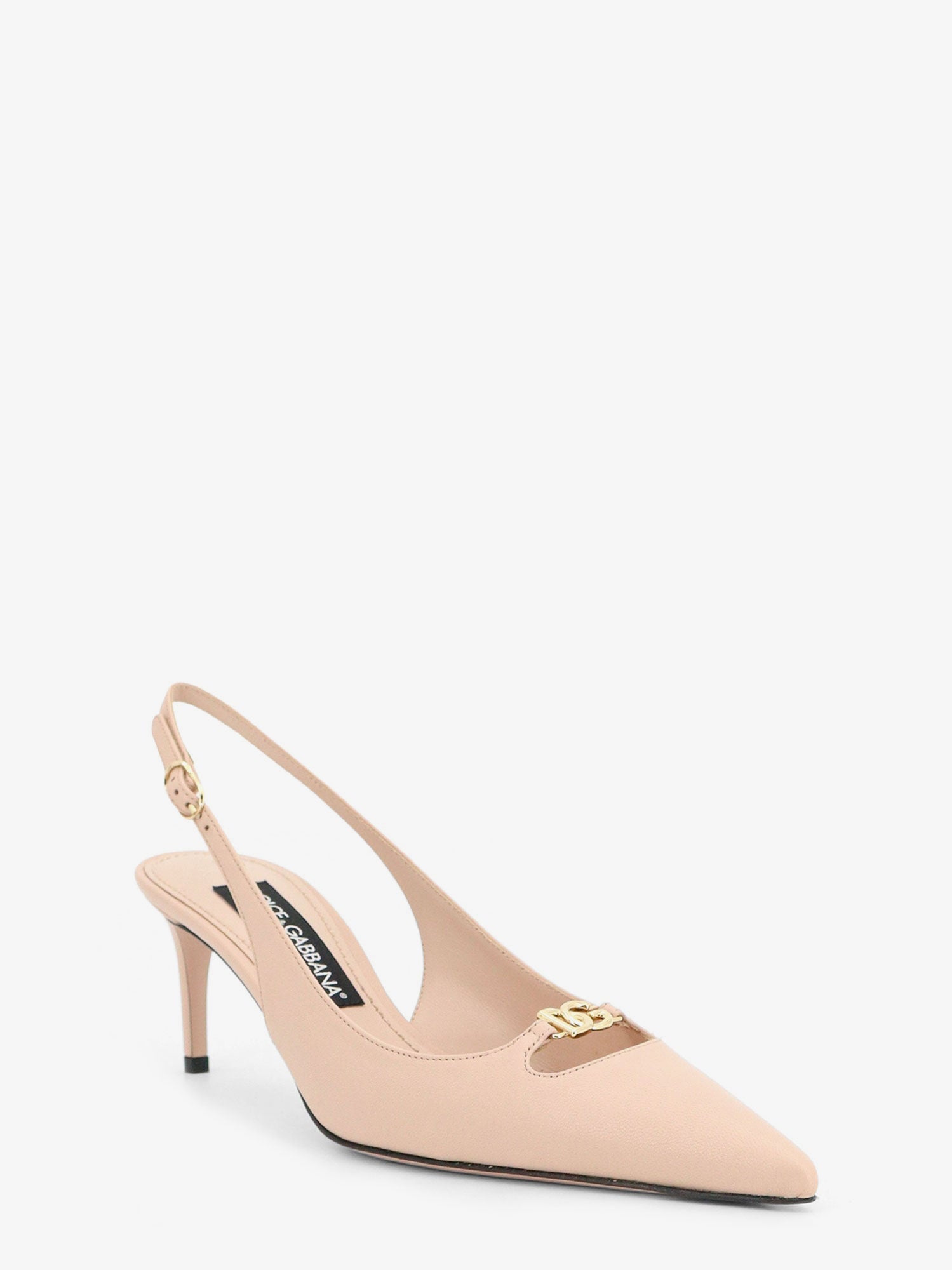 Dolce & Gabbana Women Leather Pumps With Metal Dg Logo DOLCE & GABBANA