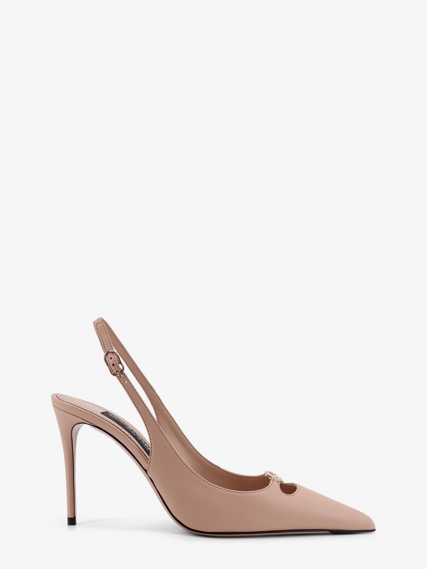 Dolce & Gabbana Women Leather Pumps With Metal Dg Logo DOLCE & GABBANA
