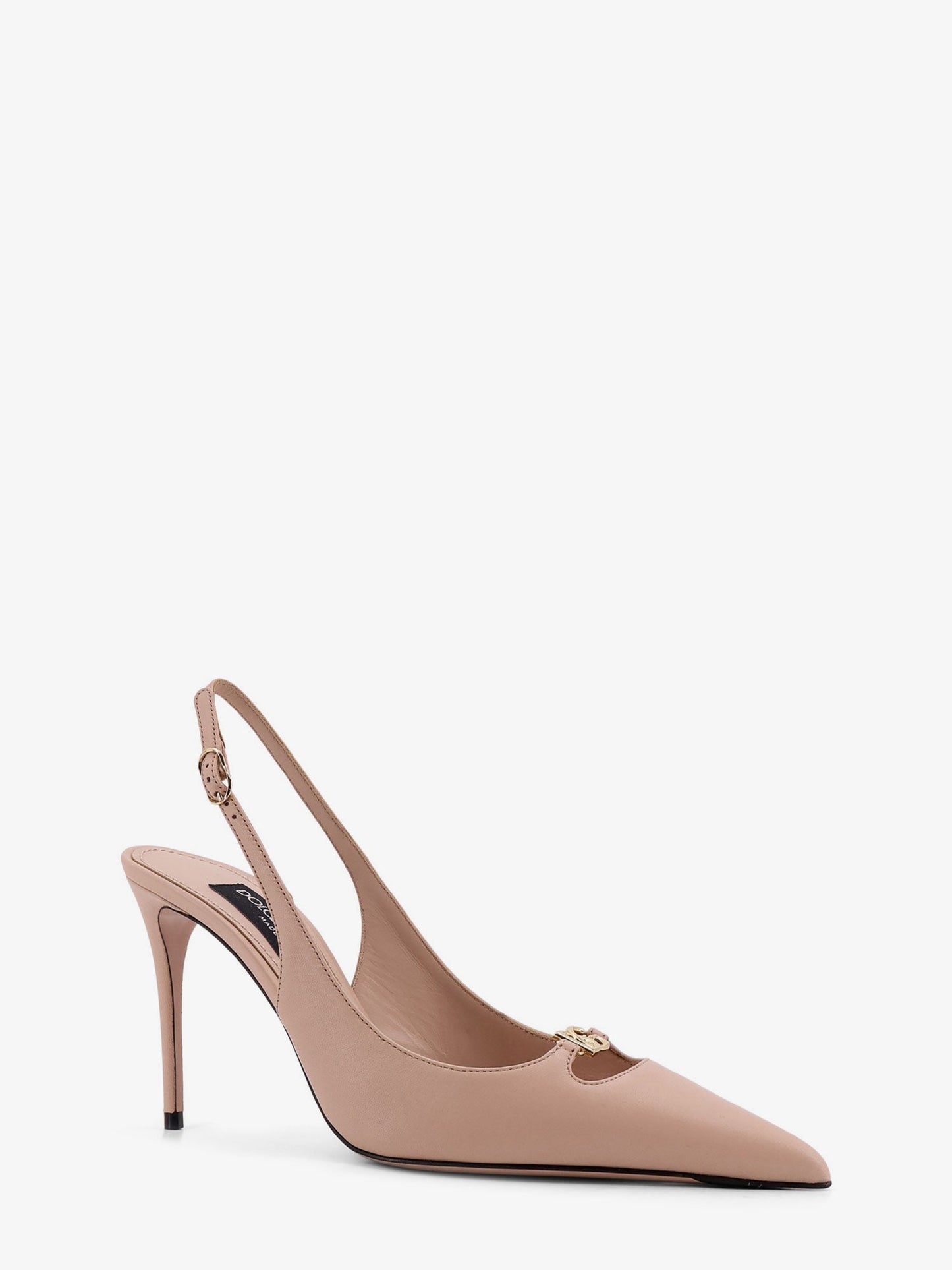Dolce & Gabbana Women Leather Pumps With Metal Dg Logo DOLCE & GABBANA