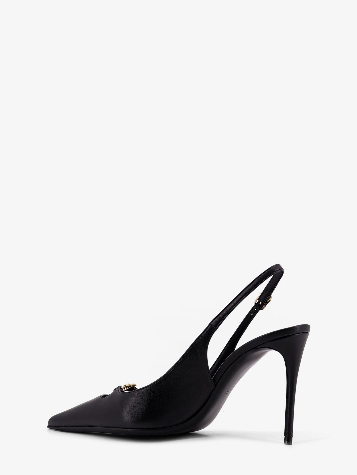 Dolce & Gabbana Women Leather Pump With Metal Dg Logo DOLCE & GABBANA