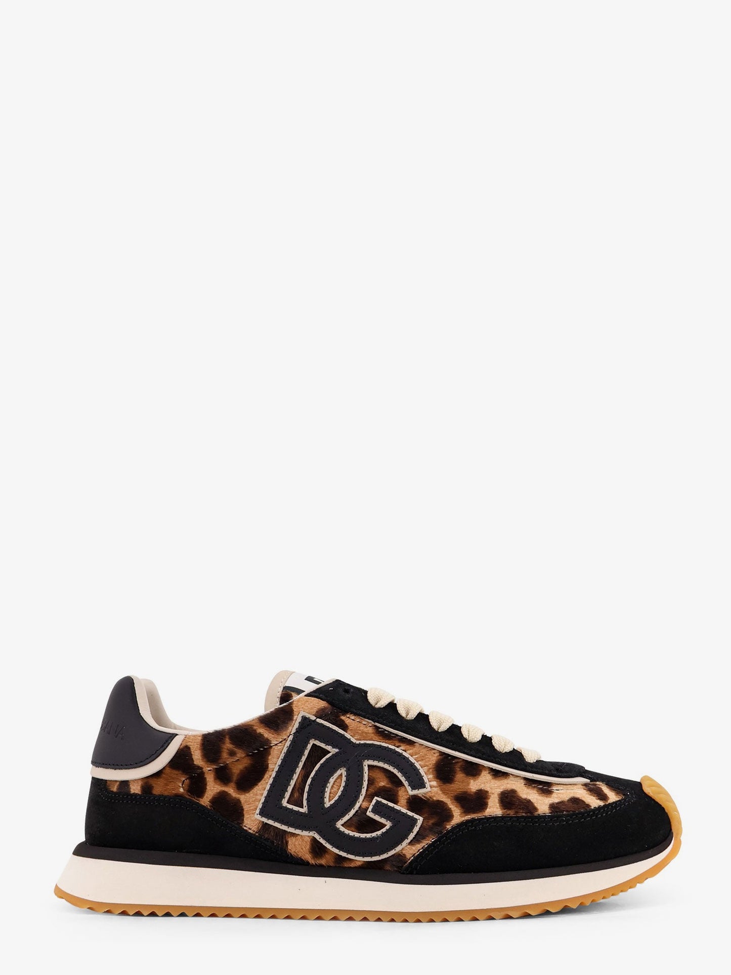 Dolce & Gabbana Women Suede Sneakers With Animal Print DOLCE & GABBANA