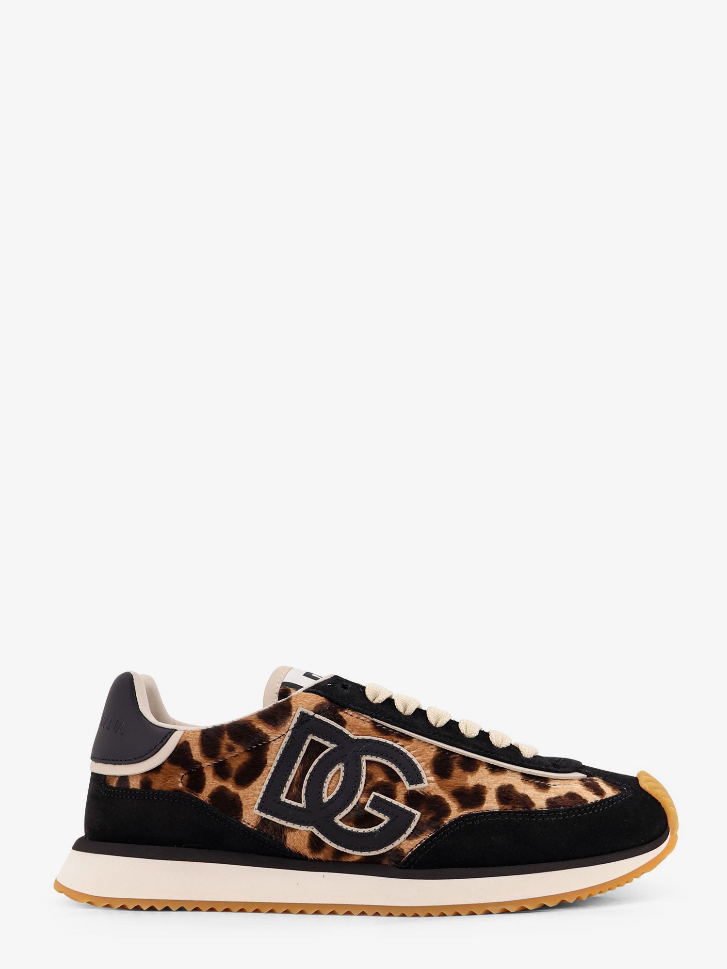 Dolce & Gabbana Women Suede Sneakers With Animal Print DOLCE & GABBANA