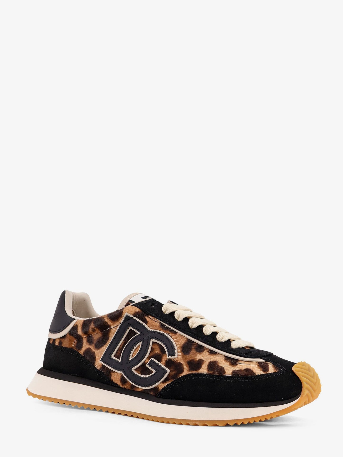 Dolce & Gabbana Women Suede Sneakers With Animal Print DOLCE & GABBANA
