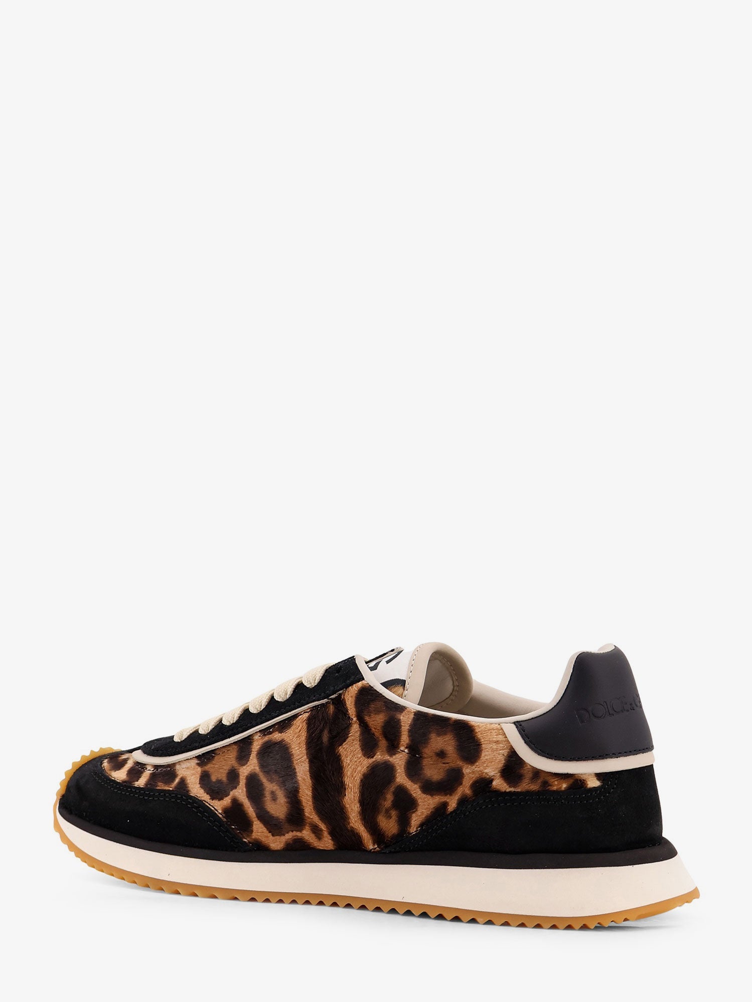 Dolce & Gabbana Women Suede Sneakers With Animal Print DOLCE & GABBANA