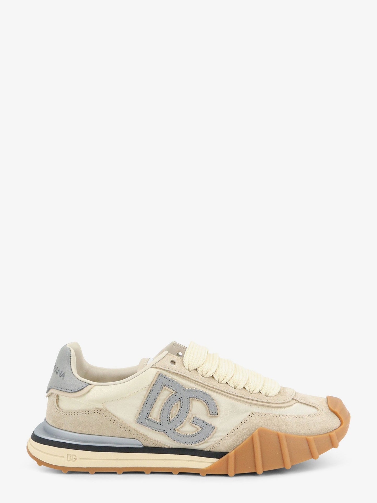 Dolce & Gabbana Women Nylon And Suede Sneakers With Dg Logo On The Side DOLCE & GABBANA