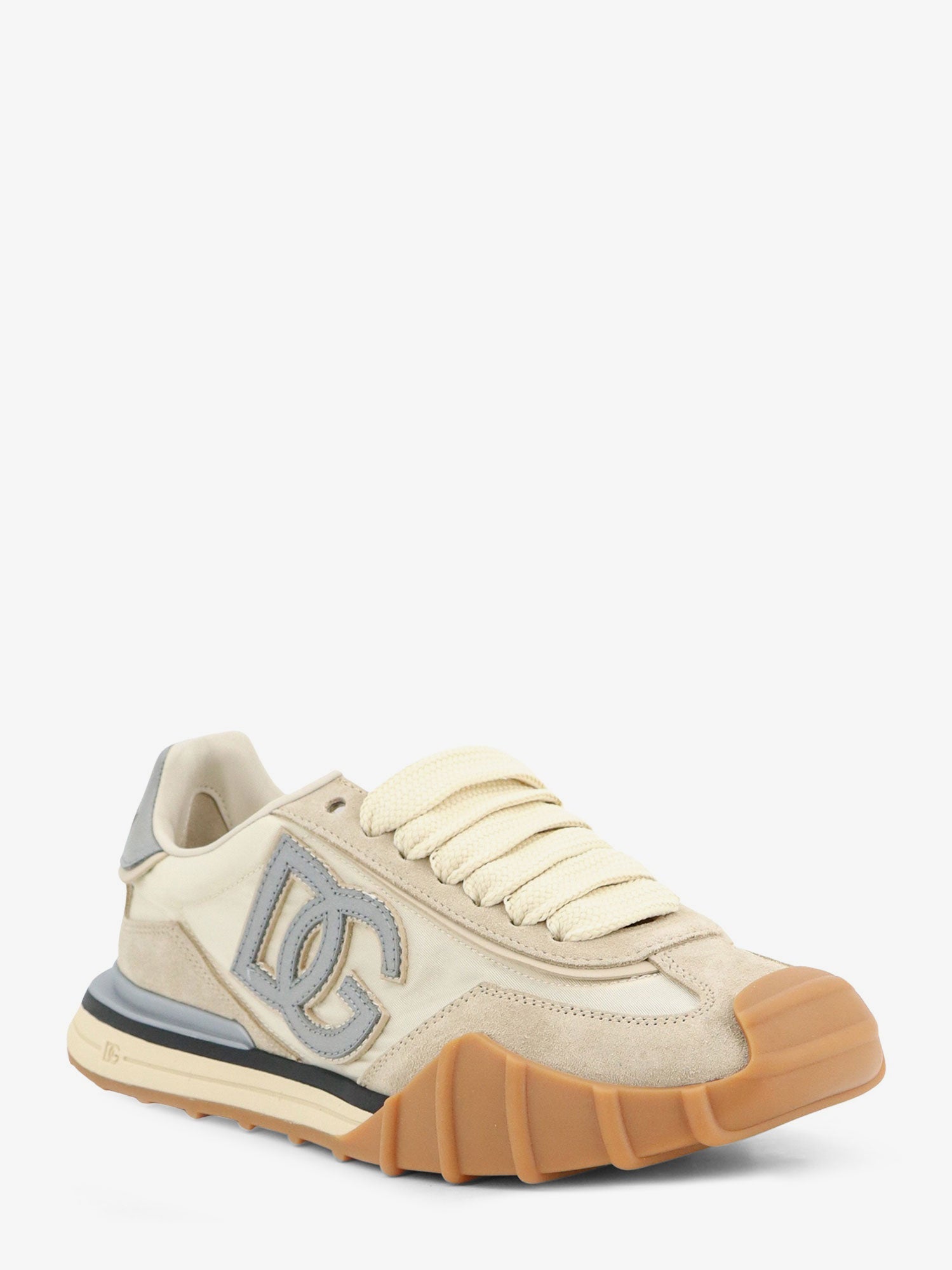 Dolce & Gabbana Women Nylon And Suede Sneakers With Dg Logo On The Side DOLCE & GABBANA