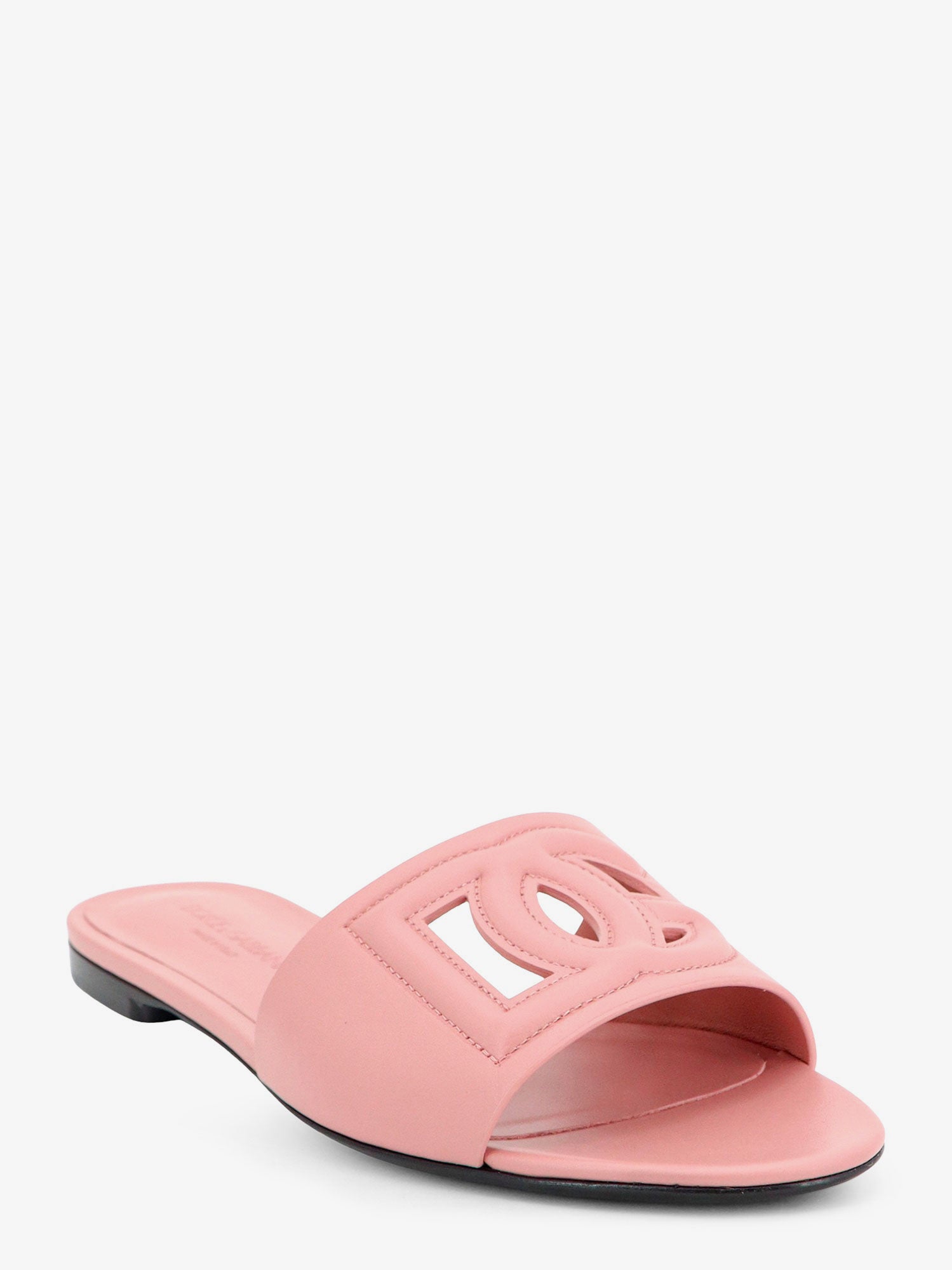 Dolce & Gabbana Women Leather Sandals With Dg Millennials Logo DOLCE & GABBANA