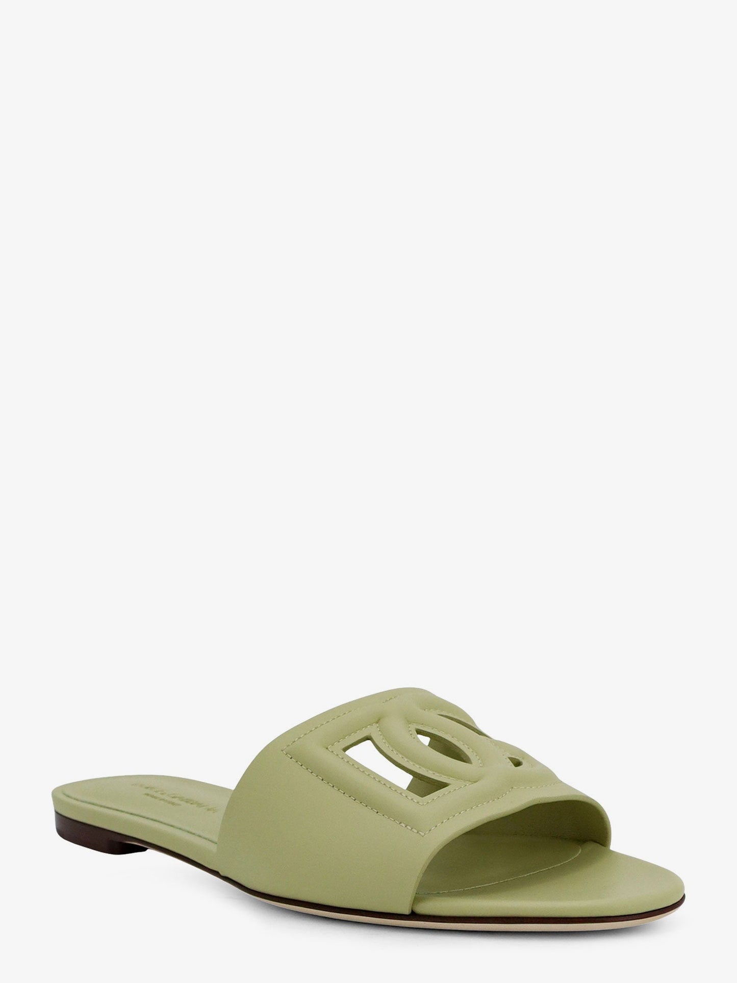 Dolce & Gabbana Women Leather Sandals With Dg Millennials Logo DOLCE & GABBANA