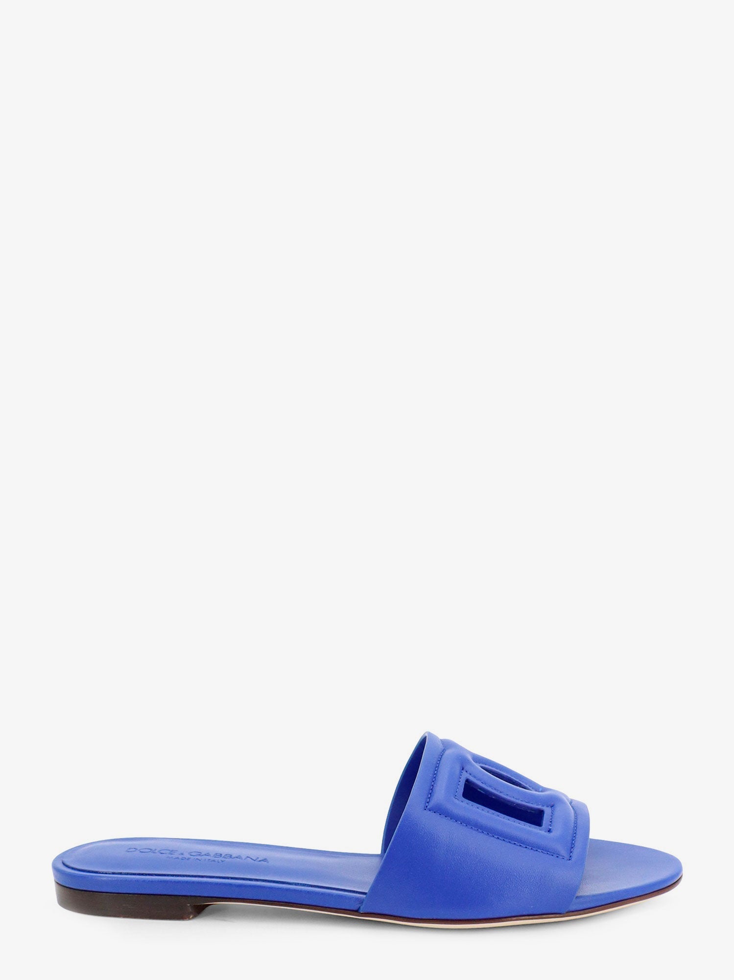 Dolce & Gabbana Women Leather Sandals With Dg Millennials Logo DOLCE & GABBANA
