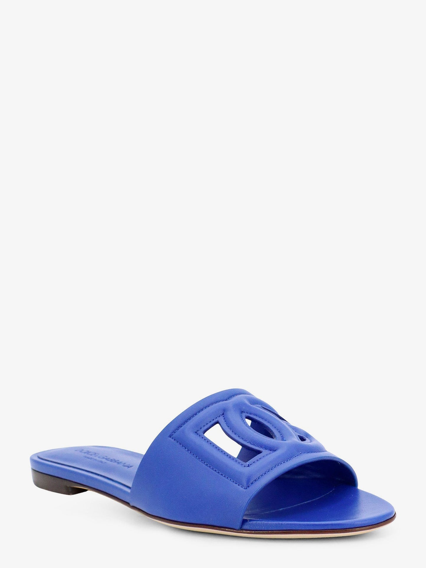 Dolce & Gabbana Women Leather Sandals With Dg Millennials Logo DOLCE & GABBANA