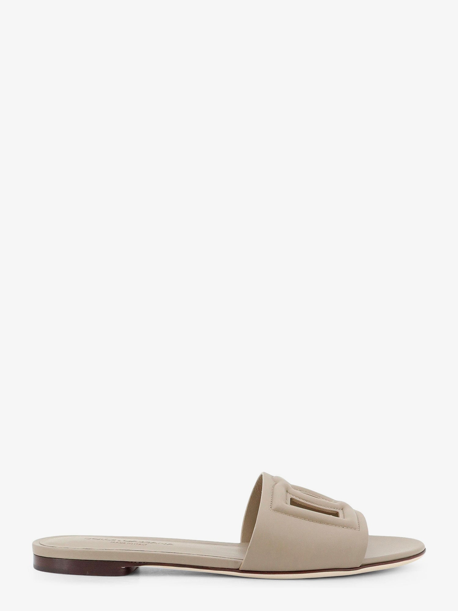 Dolce & Gabbana Women Leather Sandals With Dg Millennials Logo DOLCE & GABBANA