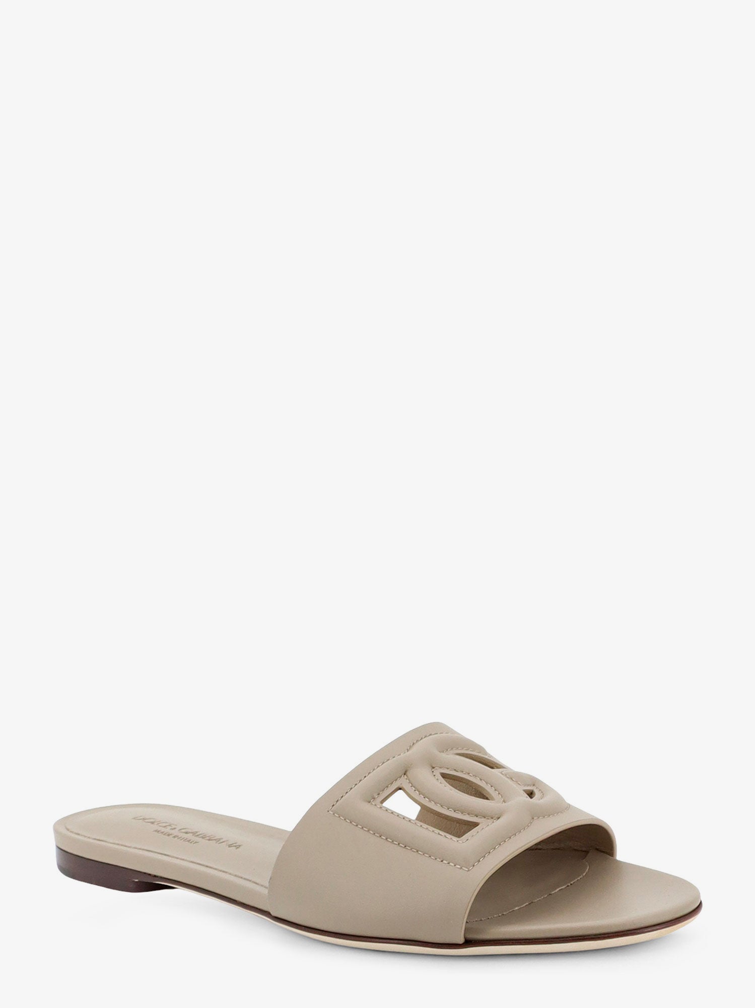 Dolce & Gabbana Women Leather Sandals With Dg Millennials Logo DOLCE & GABBANA