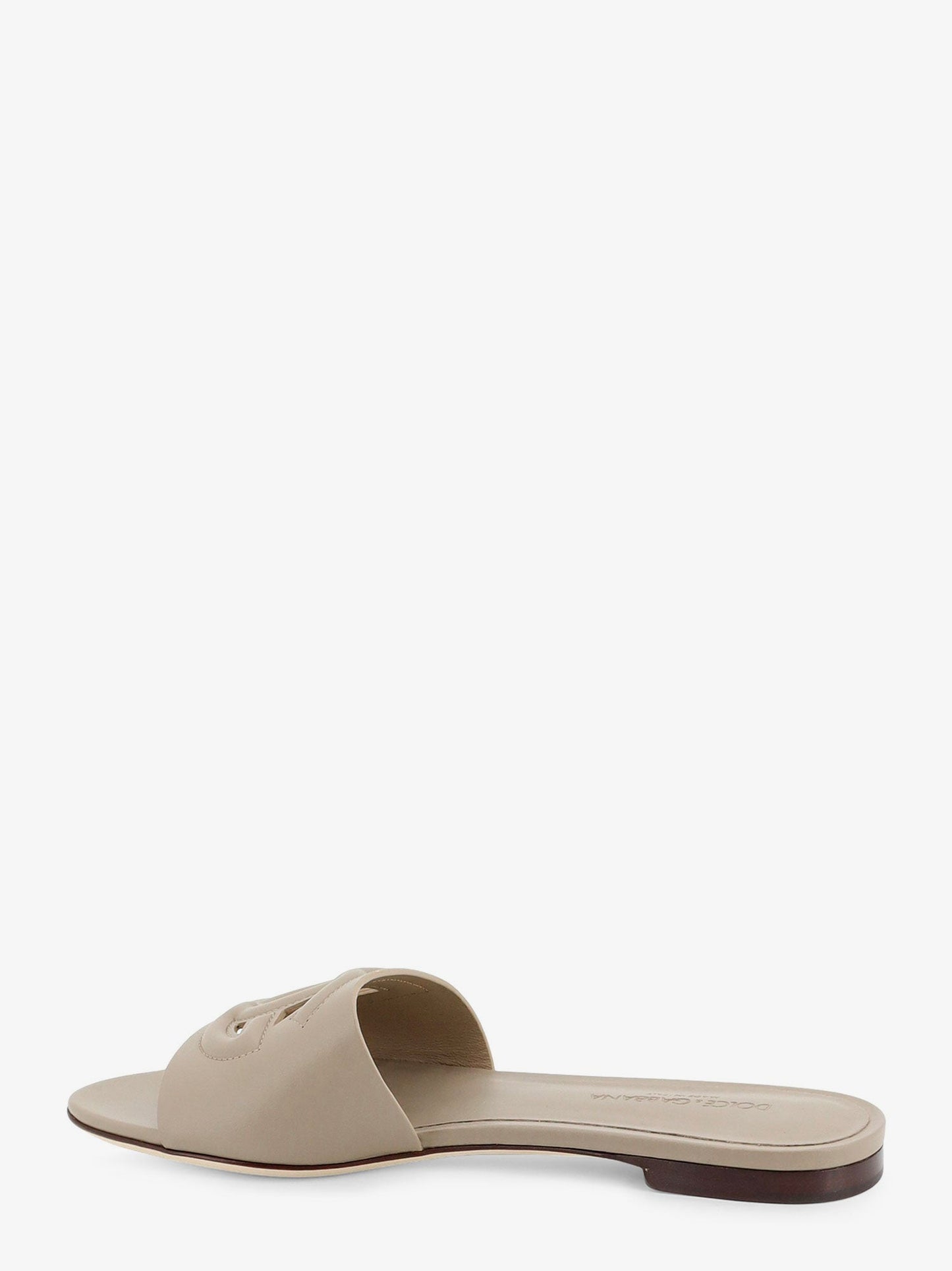 Dolce & Gabbana Women Leather Sandals With Dg Millennials Logo DOLCE & GABBANA